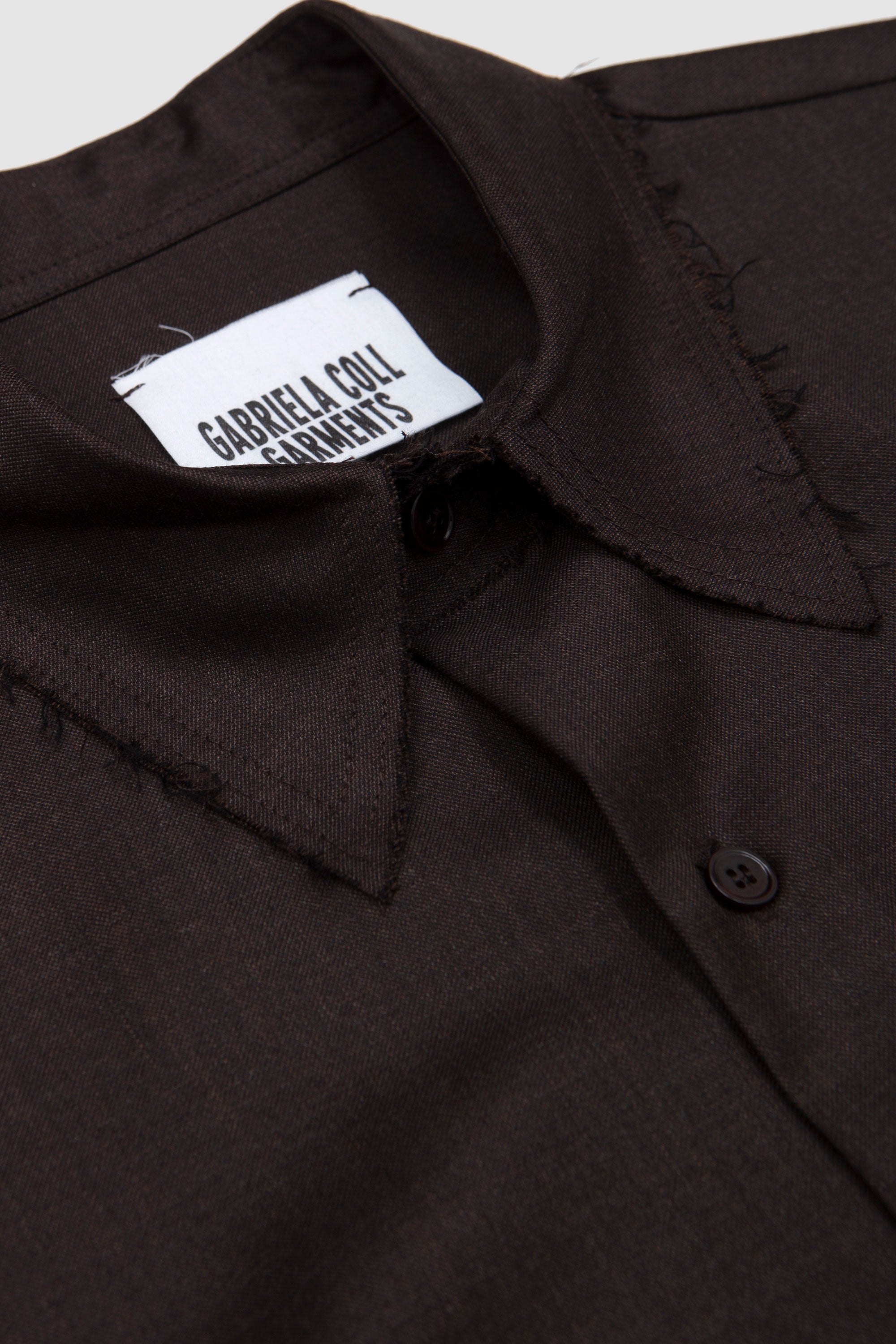 NO.197 Fine Wool Shirt Brown_2