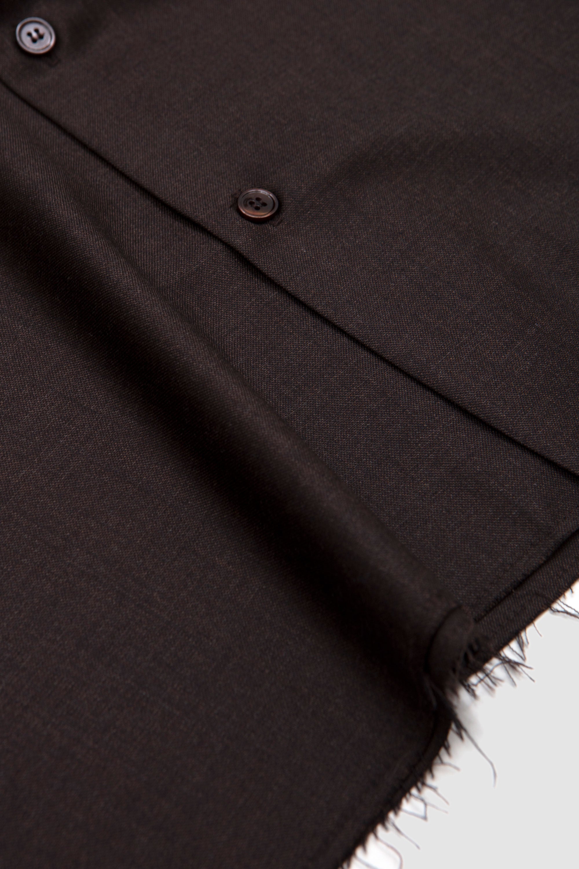 NO.197 Fine Wool Shirt Brown_3