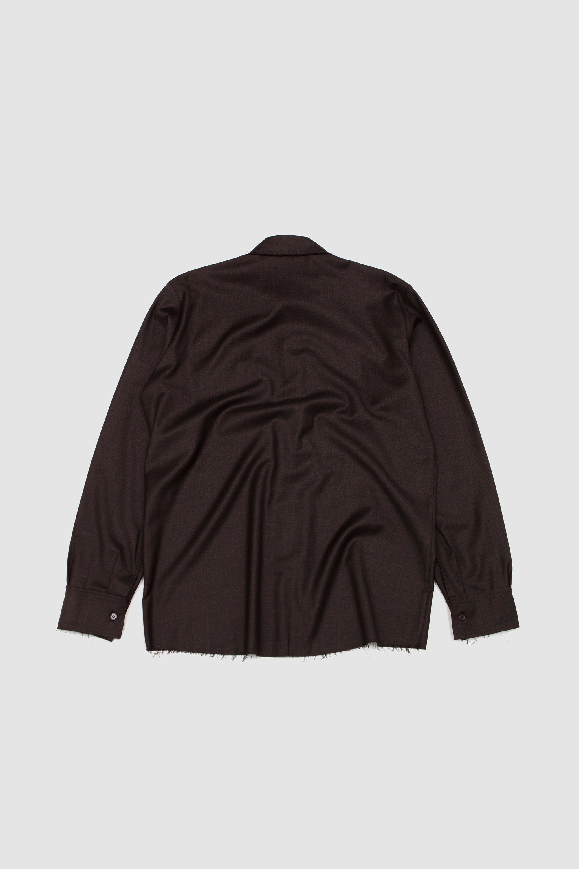 NO.197 Fine Wool Shirt Brown_4