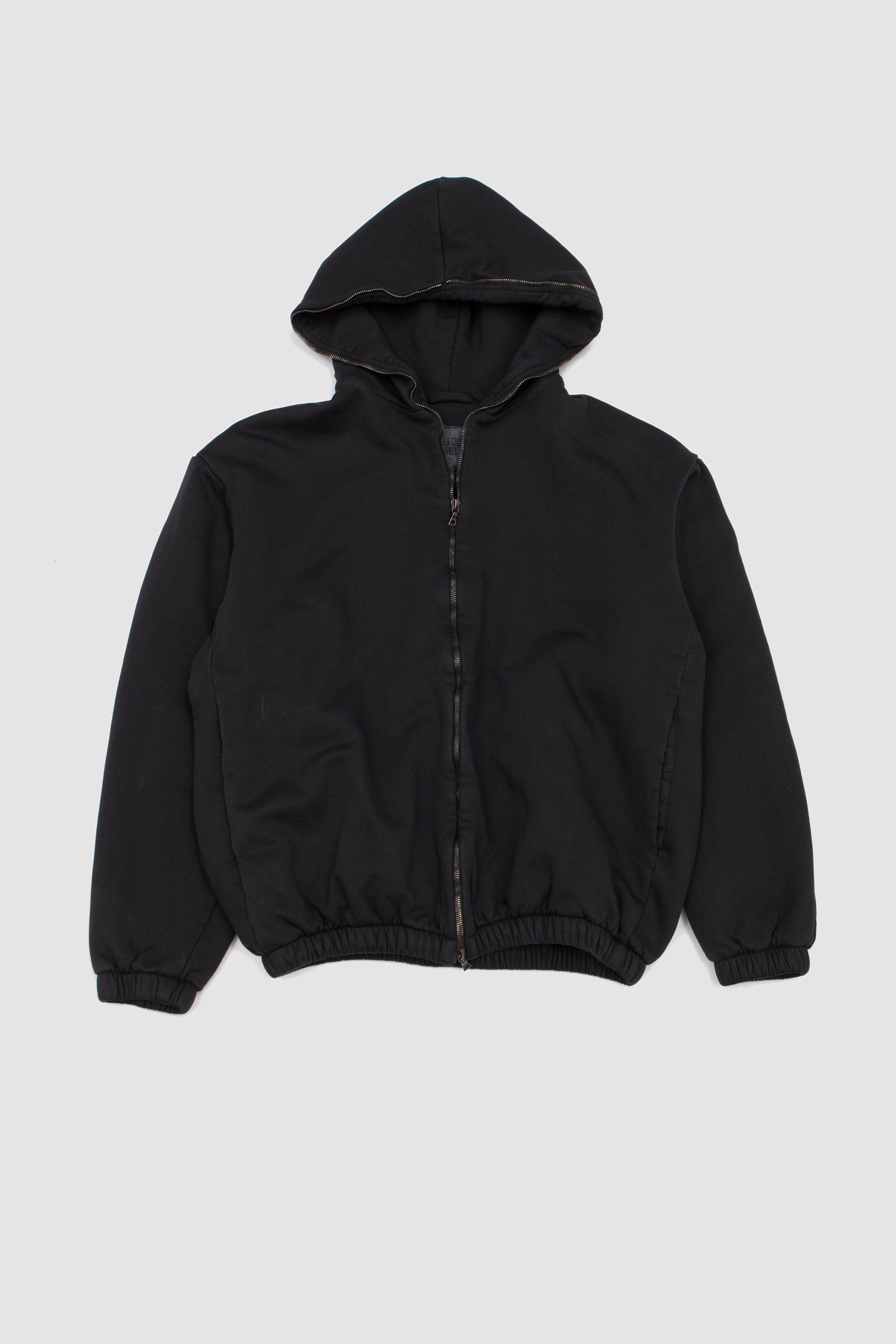 No.216 Fleece Hooded Zipper Jacket Black