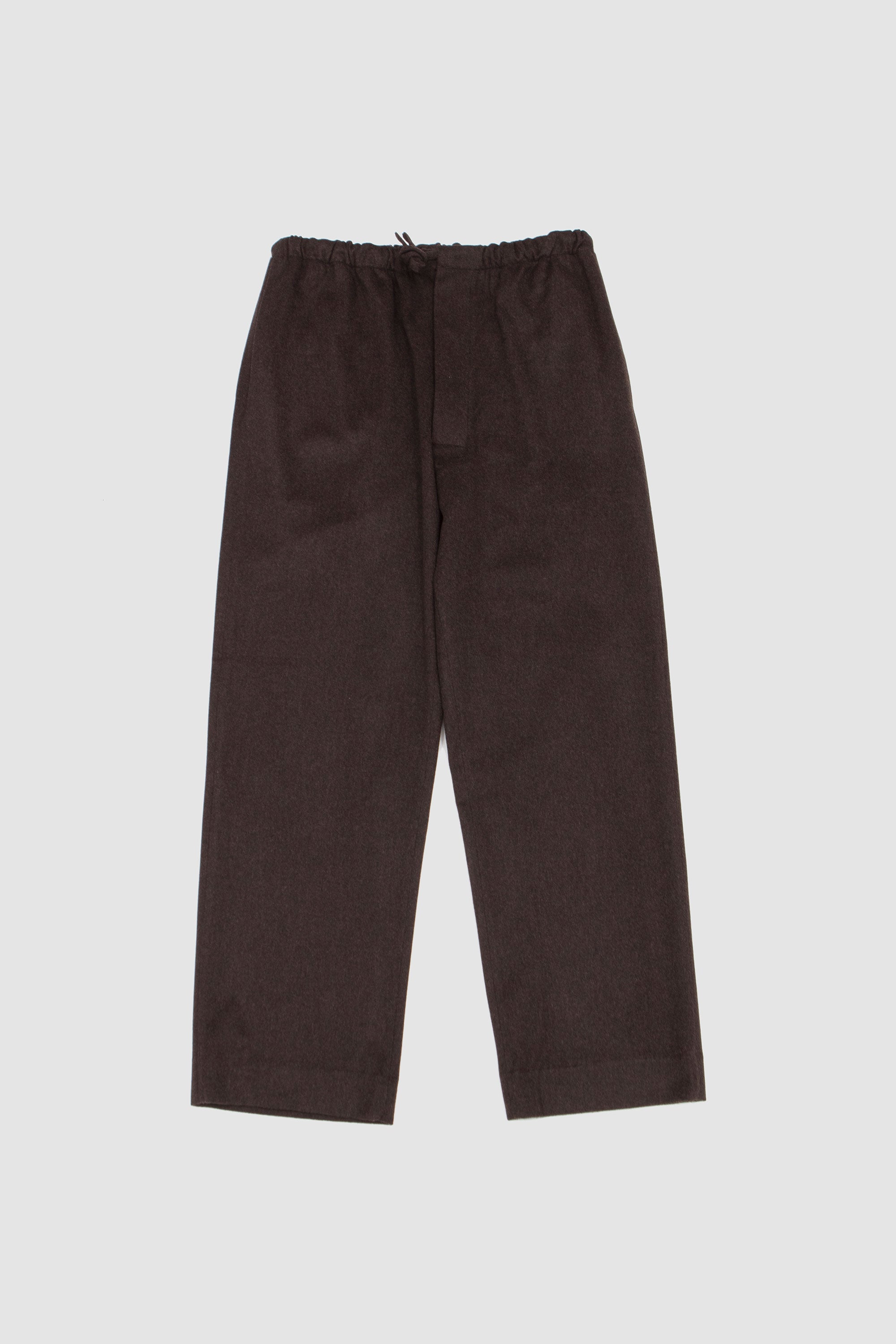 NO.288 Heavy Wool Drawstring Trousers Brown_1