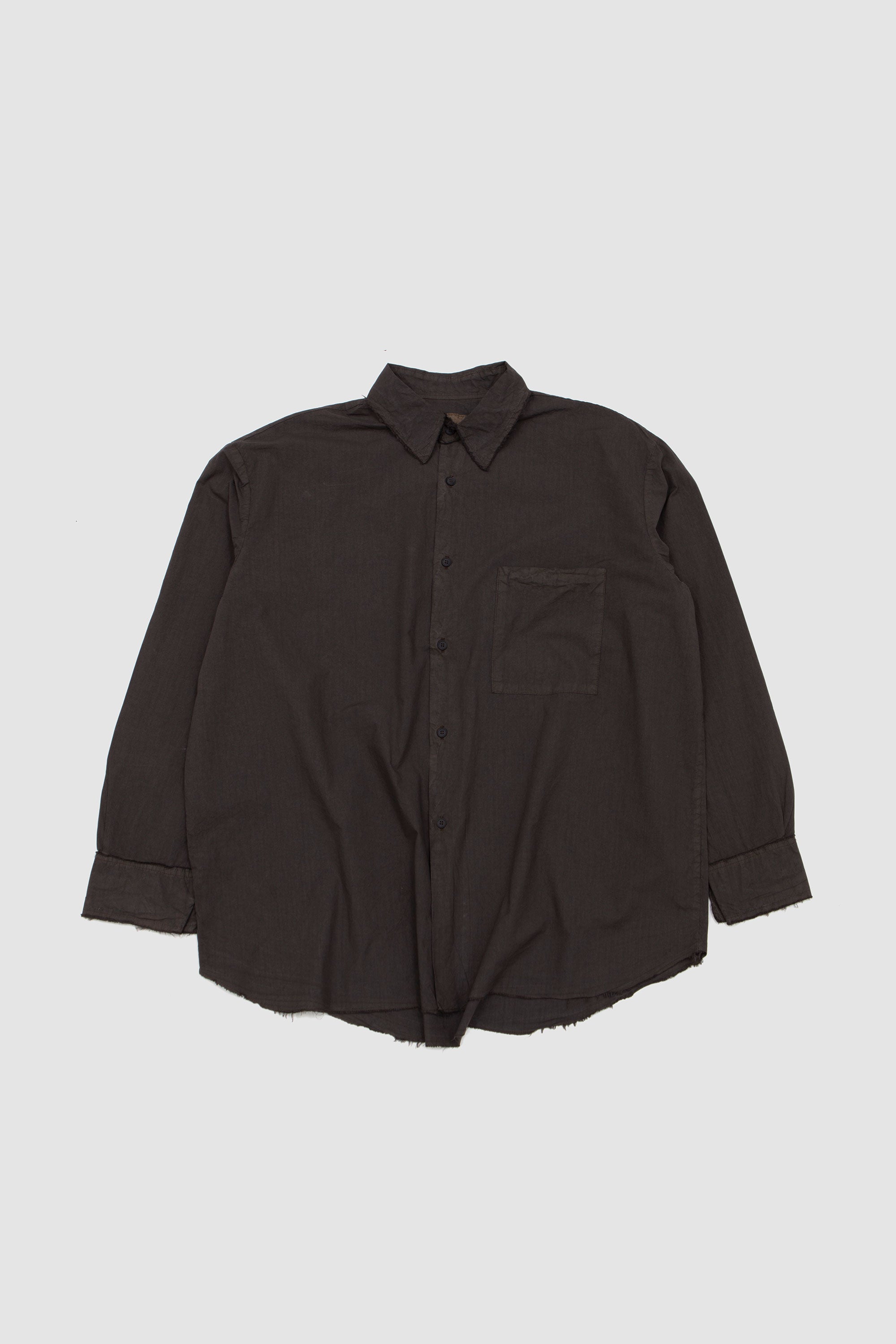 NO.328 Poplin Oversized Shirt Brown_1