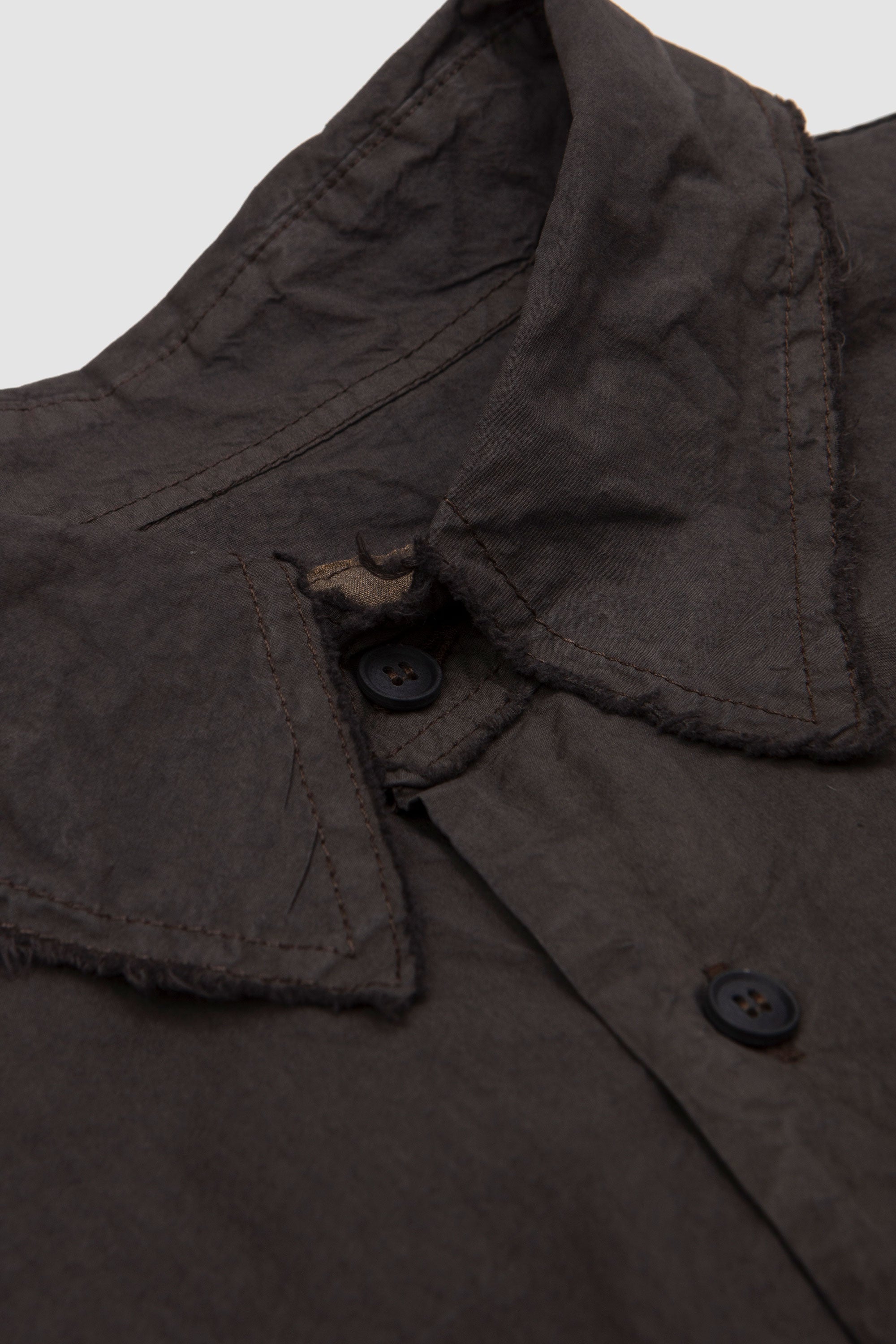 NO.328 Poplin Oversized Shirt Brown_2