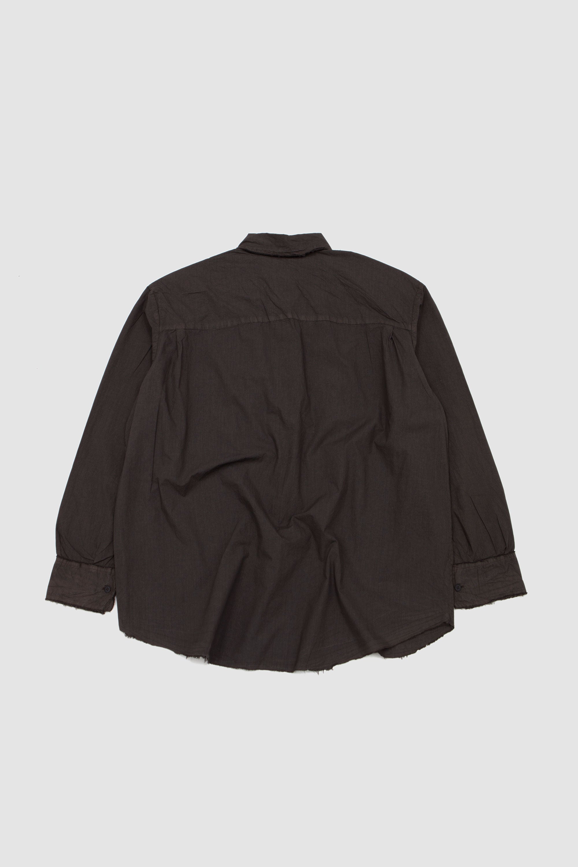 NO.328 Poplin Oversized Shirt Brown_4