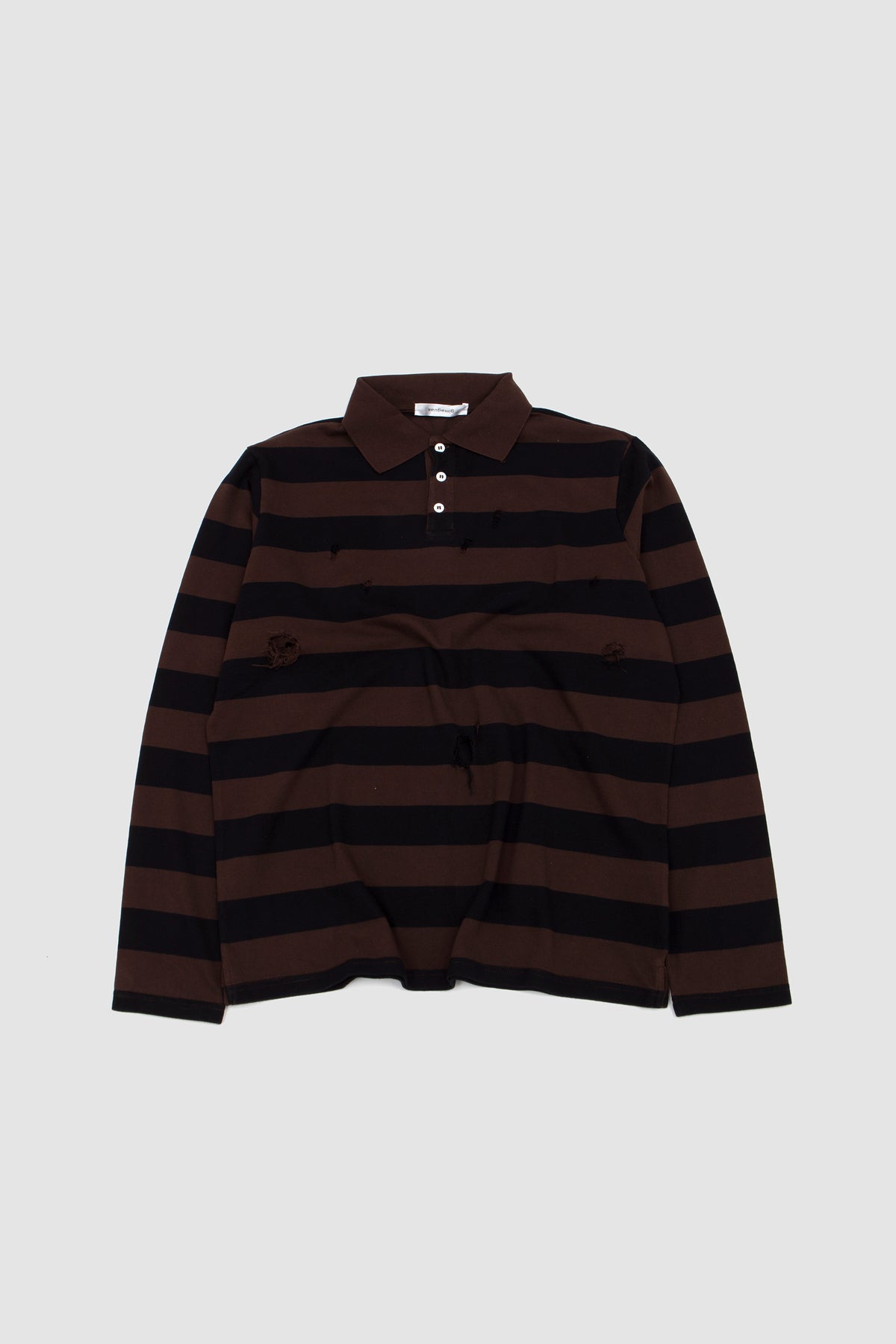 Steve LS Polo Black/ Brown_1