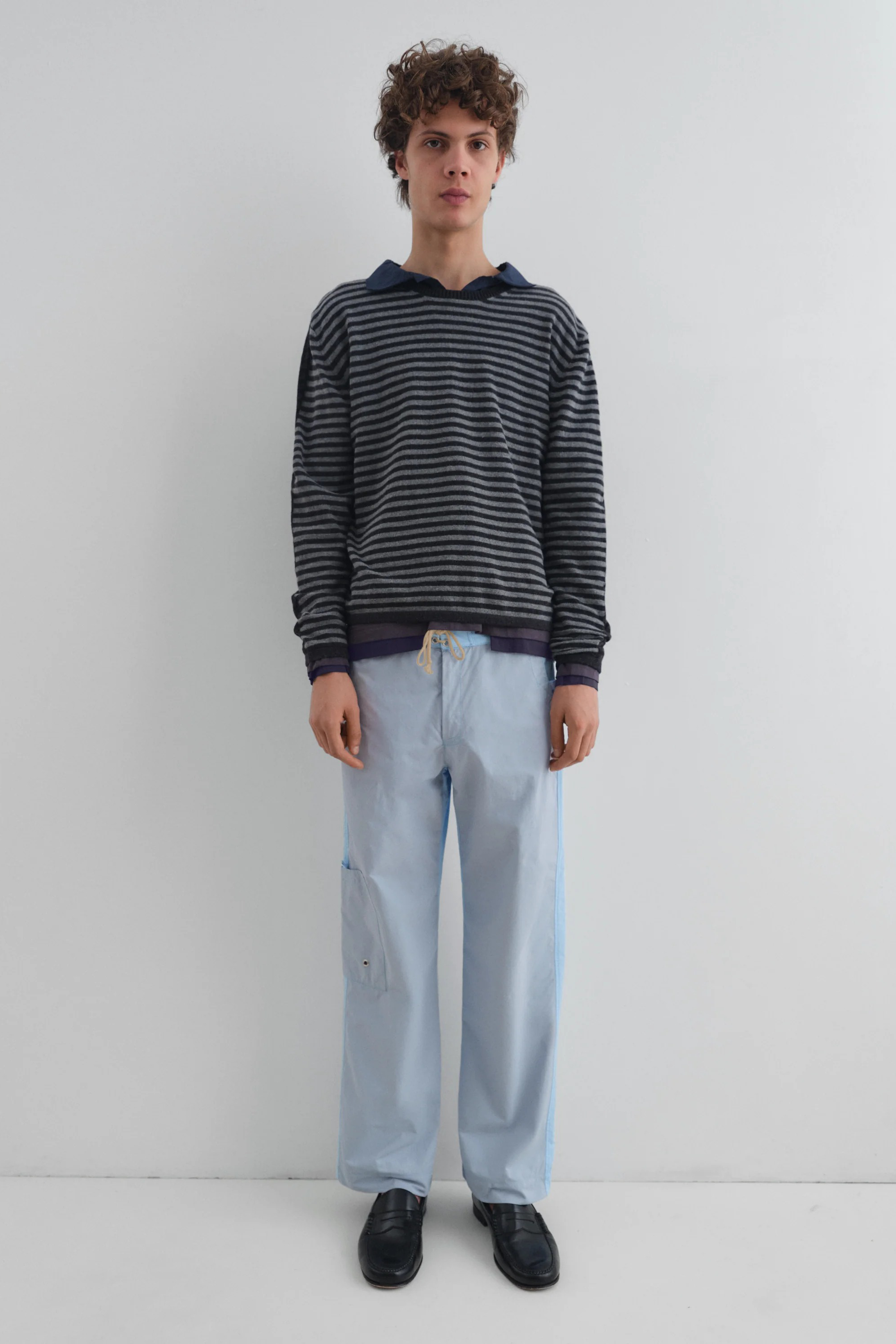 Cedric Trousers Grey/ Blue_1