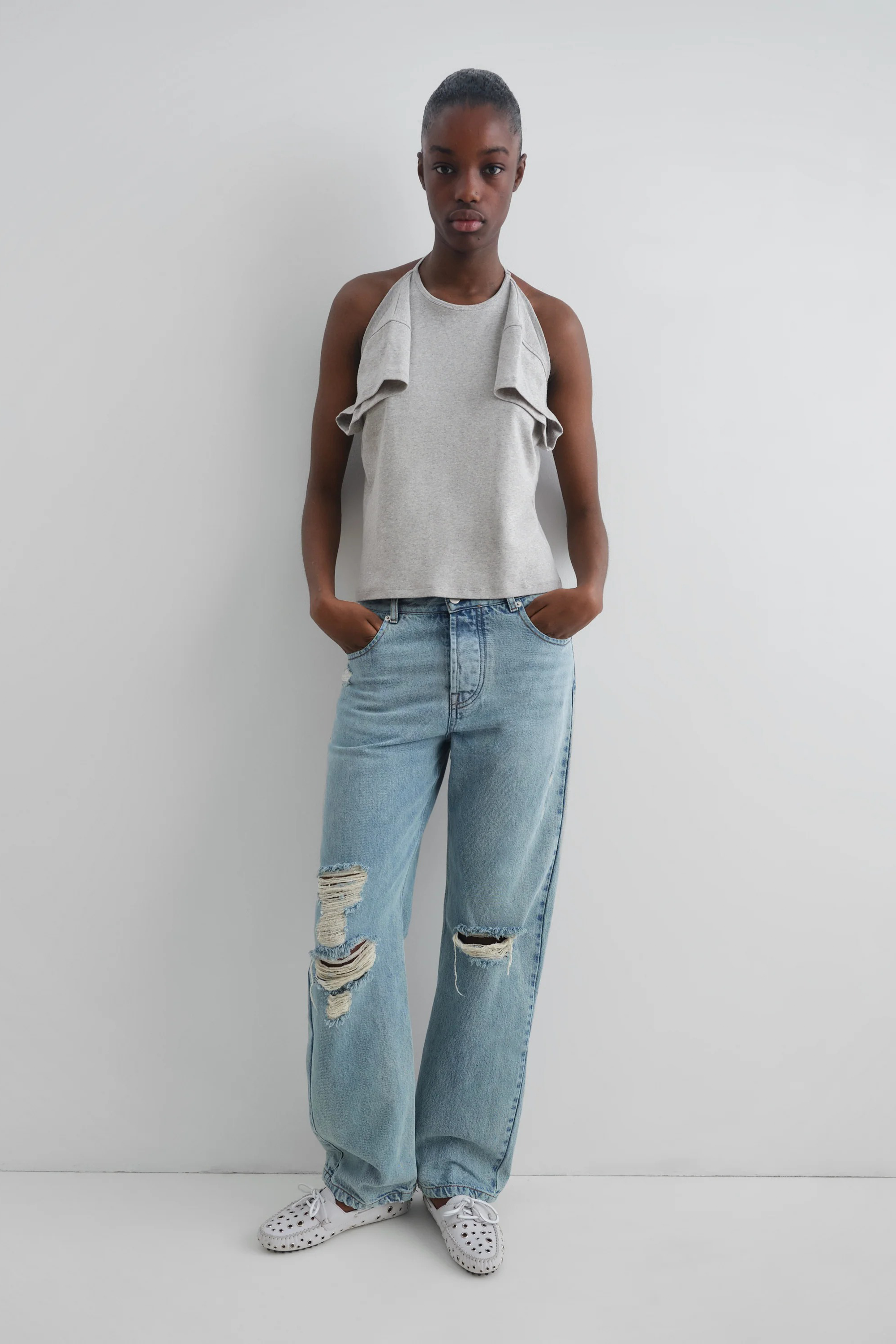 Charlie Rotos Trousers Washed Blue