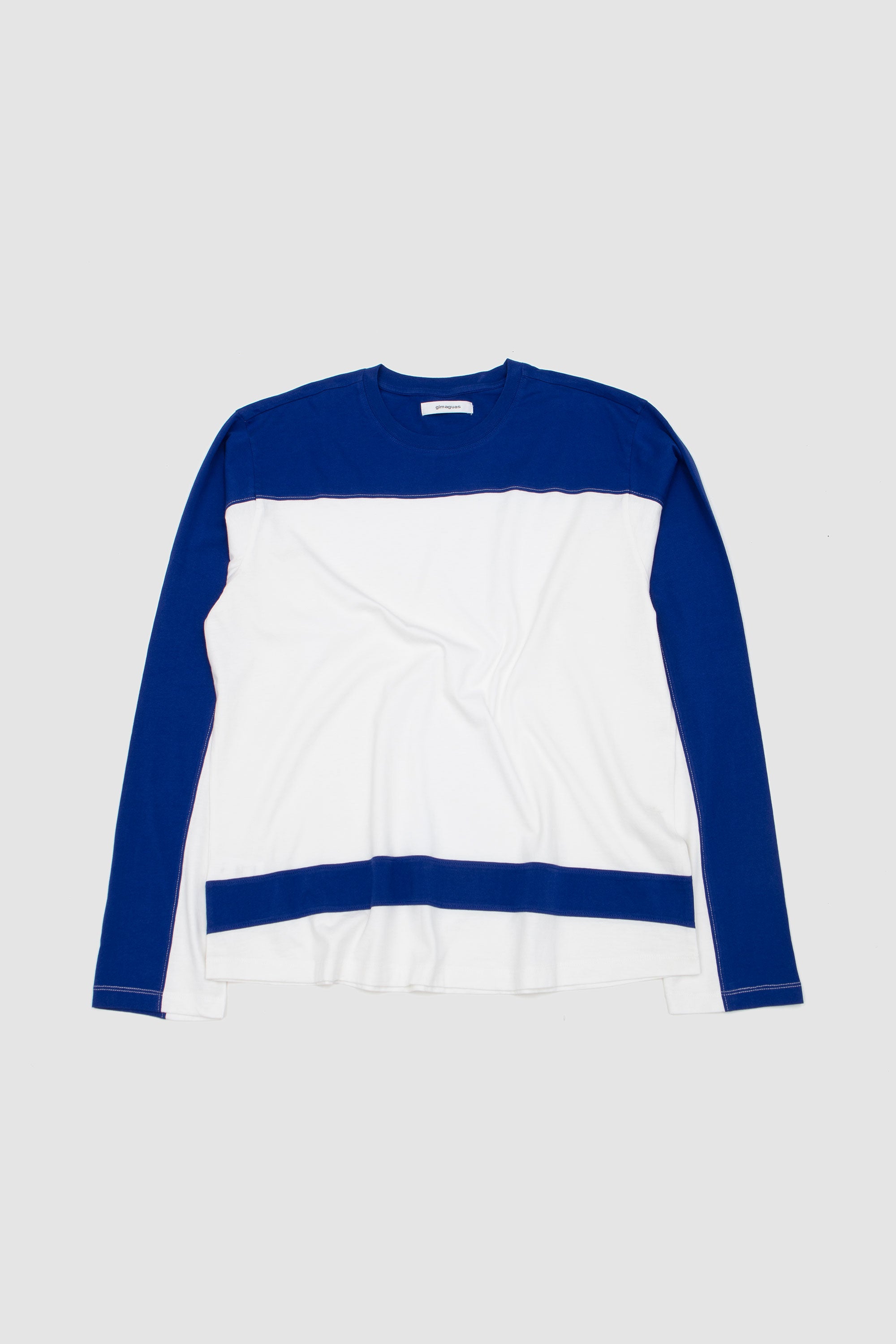 Dustin LS T-Shirt White/ Navy_1