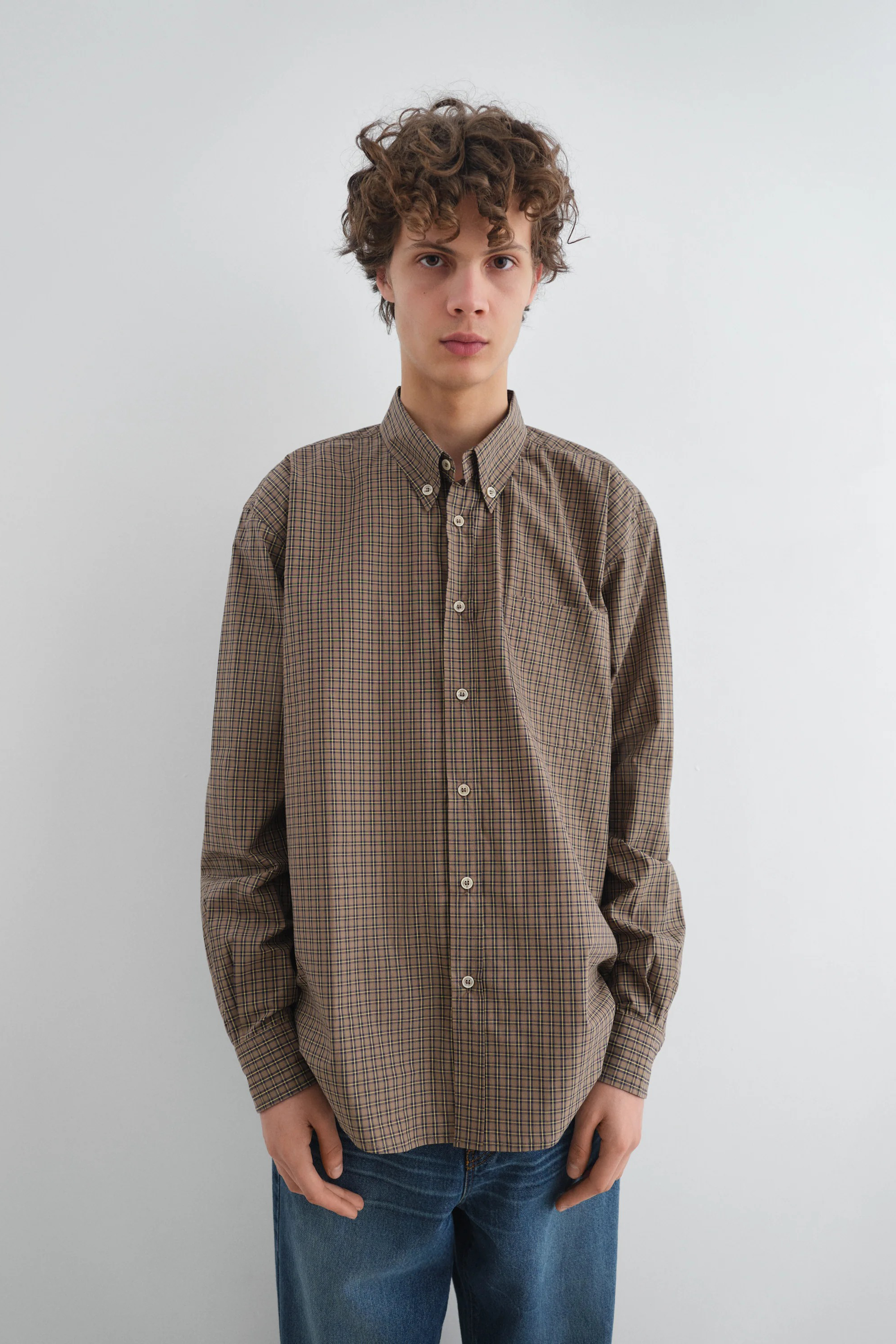 Evan LS Shirt Brown
