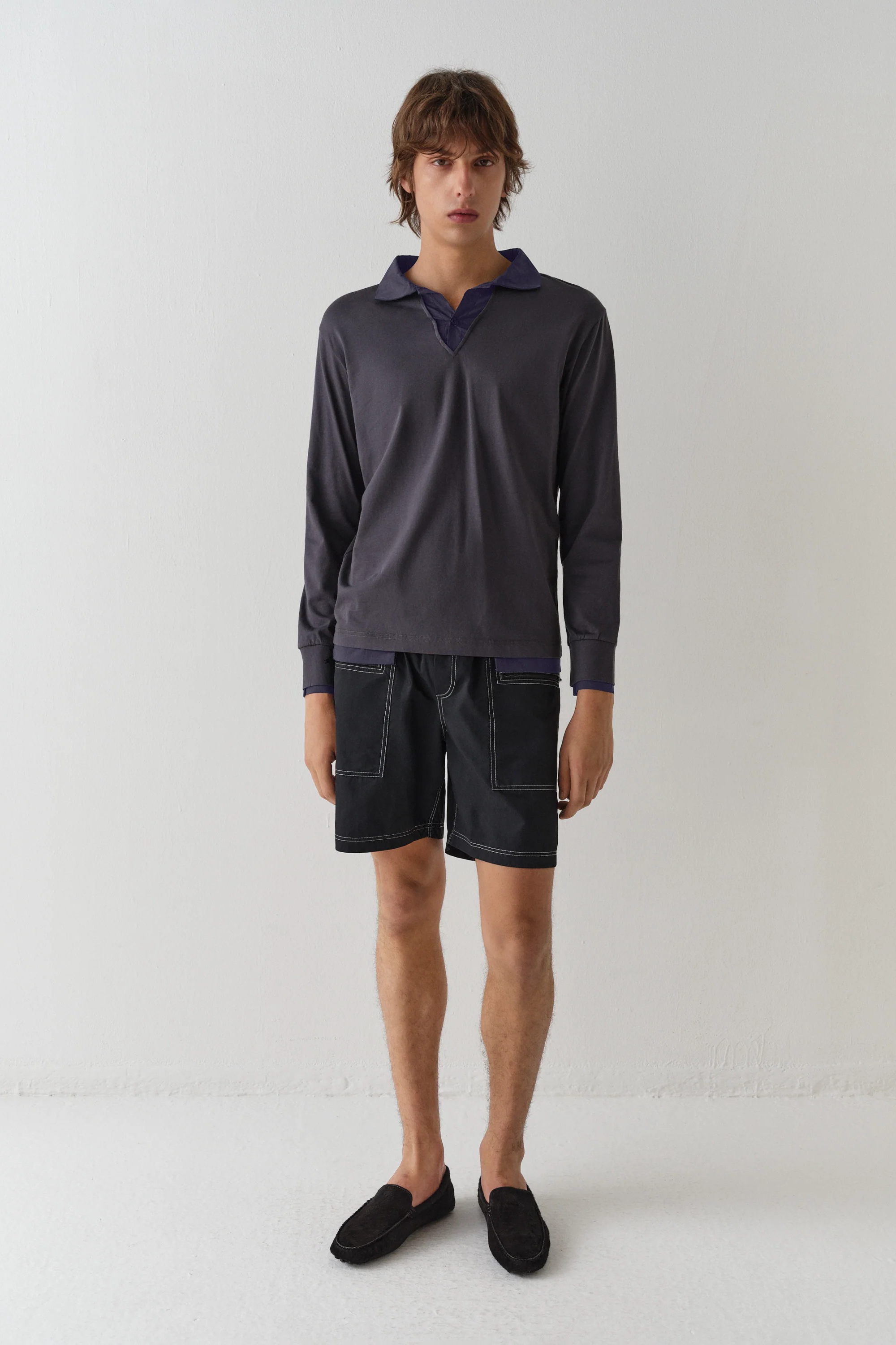 Luis LS Polo Grey/ Navy_1