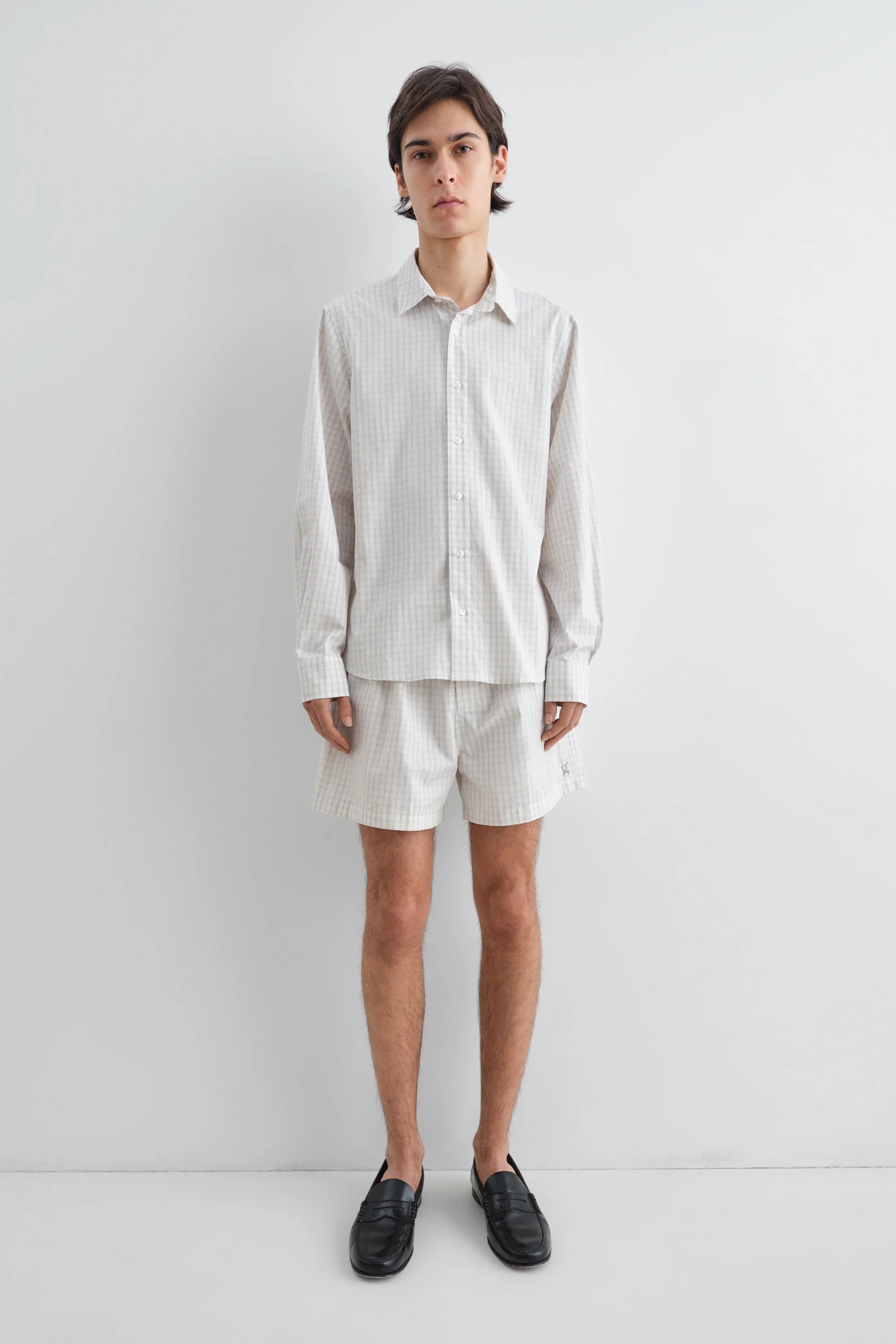Suli LS Shirt White/ Grey_1