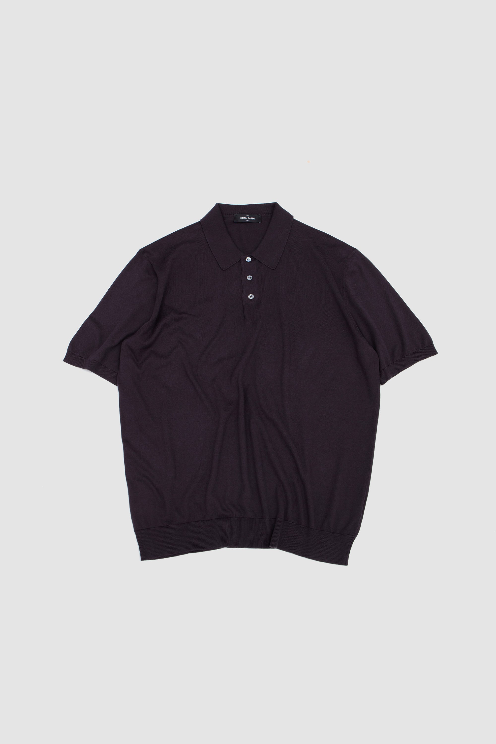 Suvin Cotton Polo Shirt Eggplant