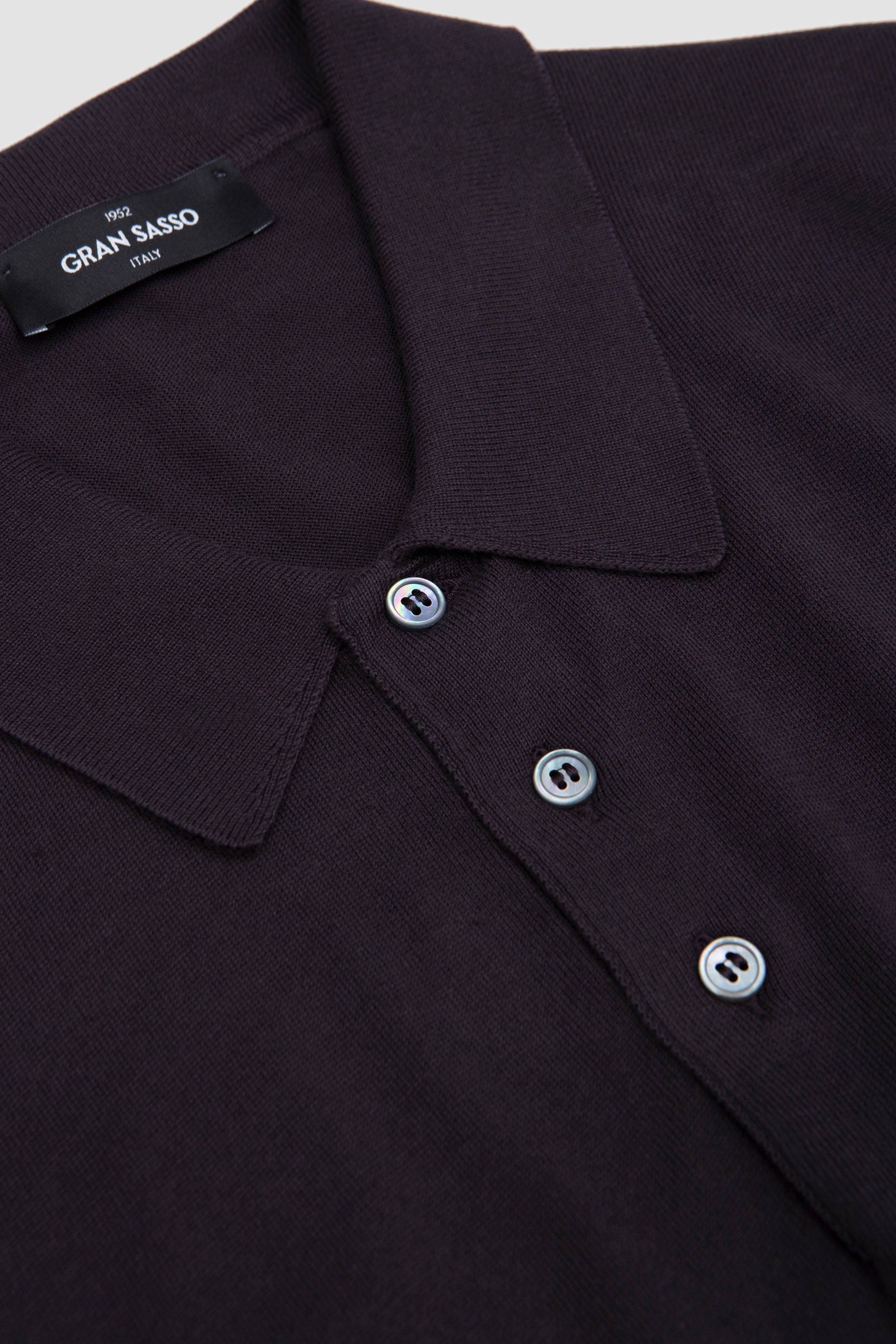 Suvin Cotton Polo Shirt Eggplant