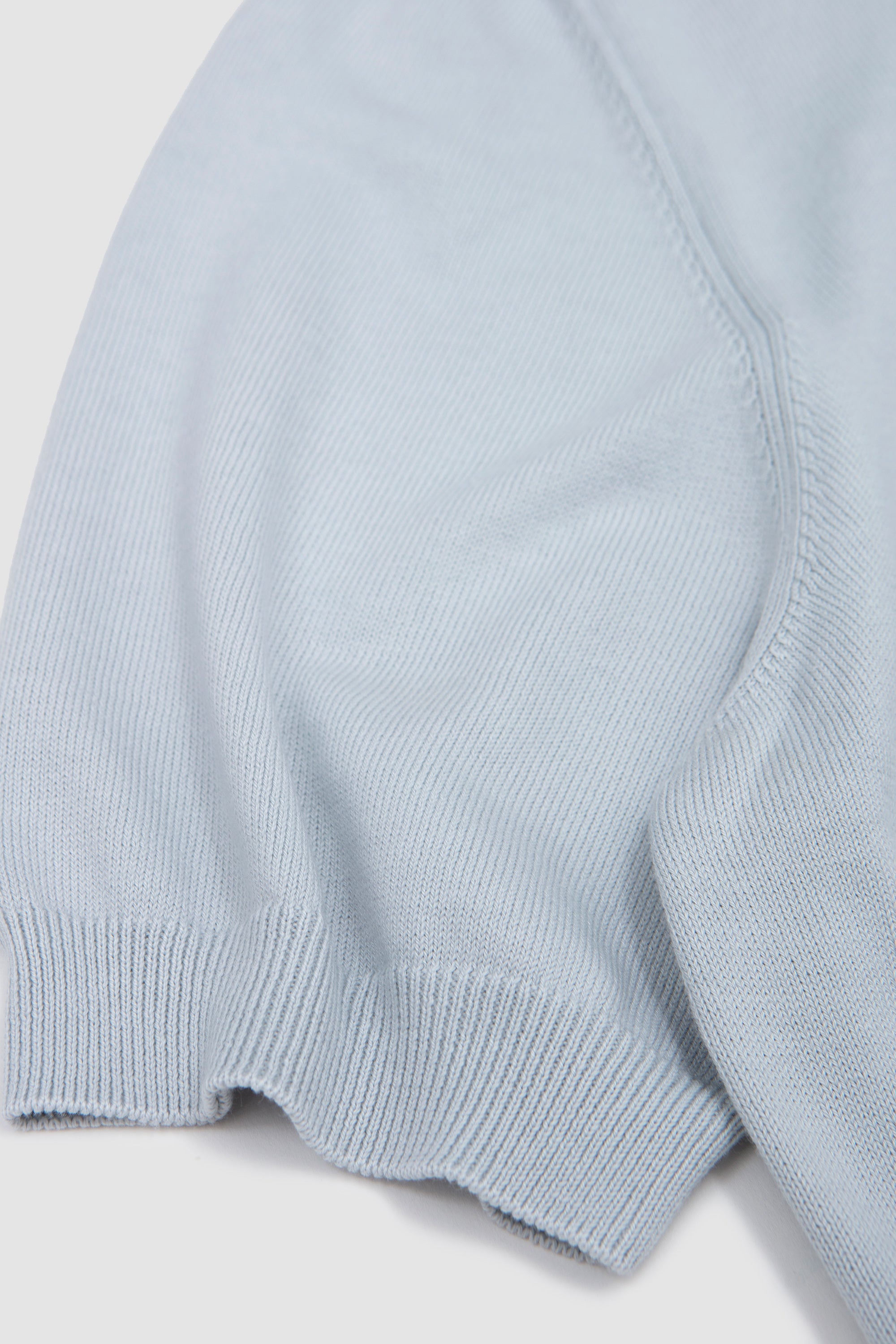 Egyption Cotton Polo Neck Sweater Soft Blue_3