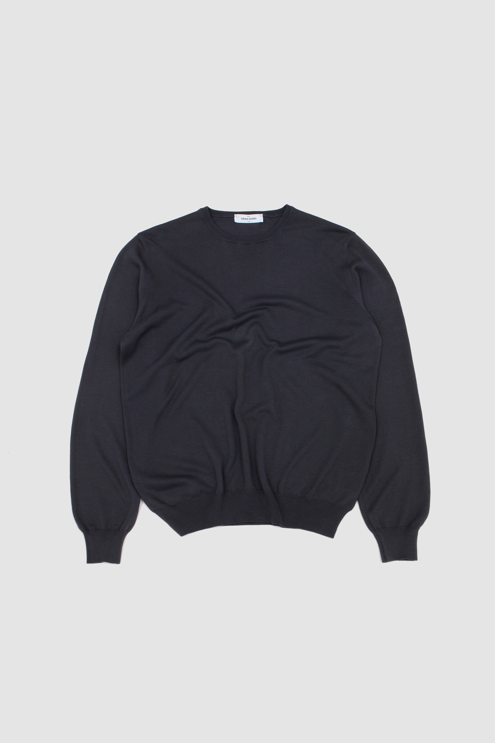 Egyption Cotton Crew Neck Sweater Charcoal