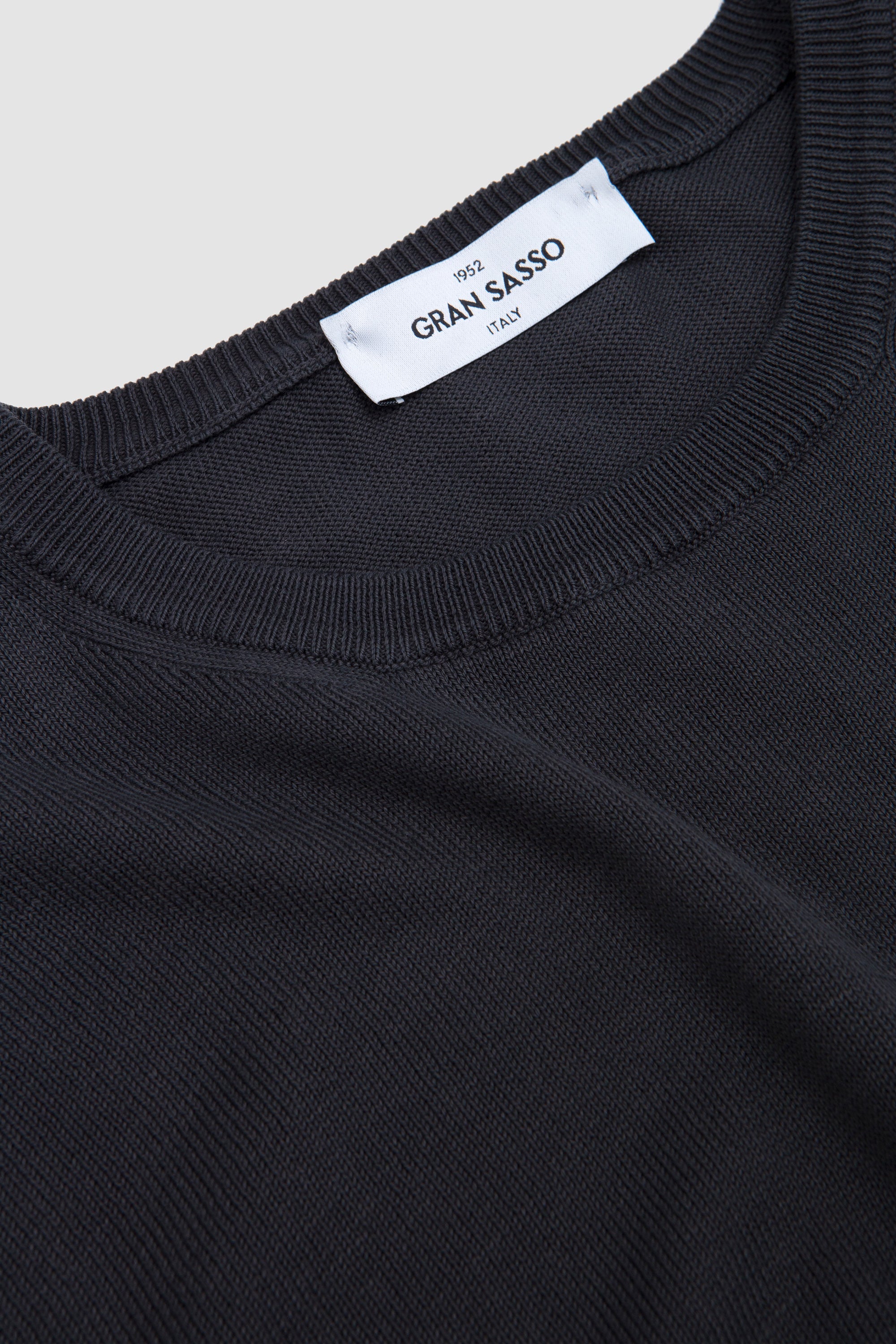 Egyption Cotton Crew Neck Sweater Charcoal_2