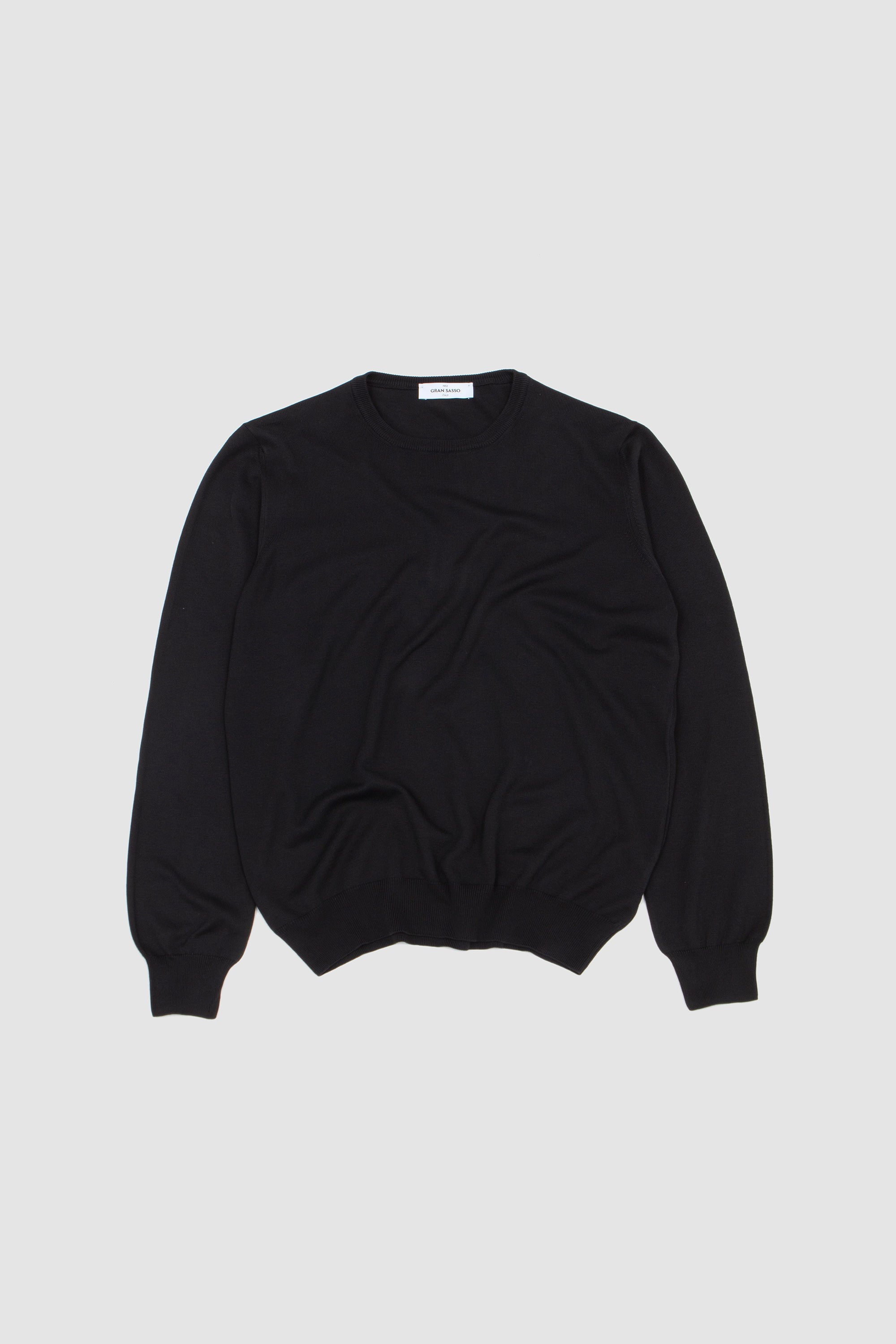 Egyption Cotton Crew Neck Sweater Black