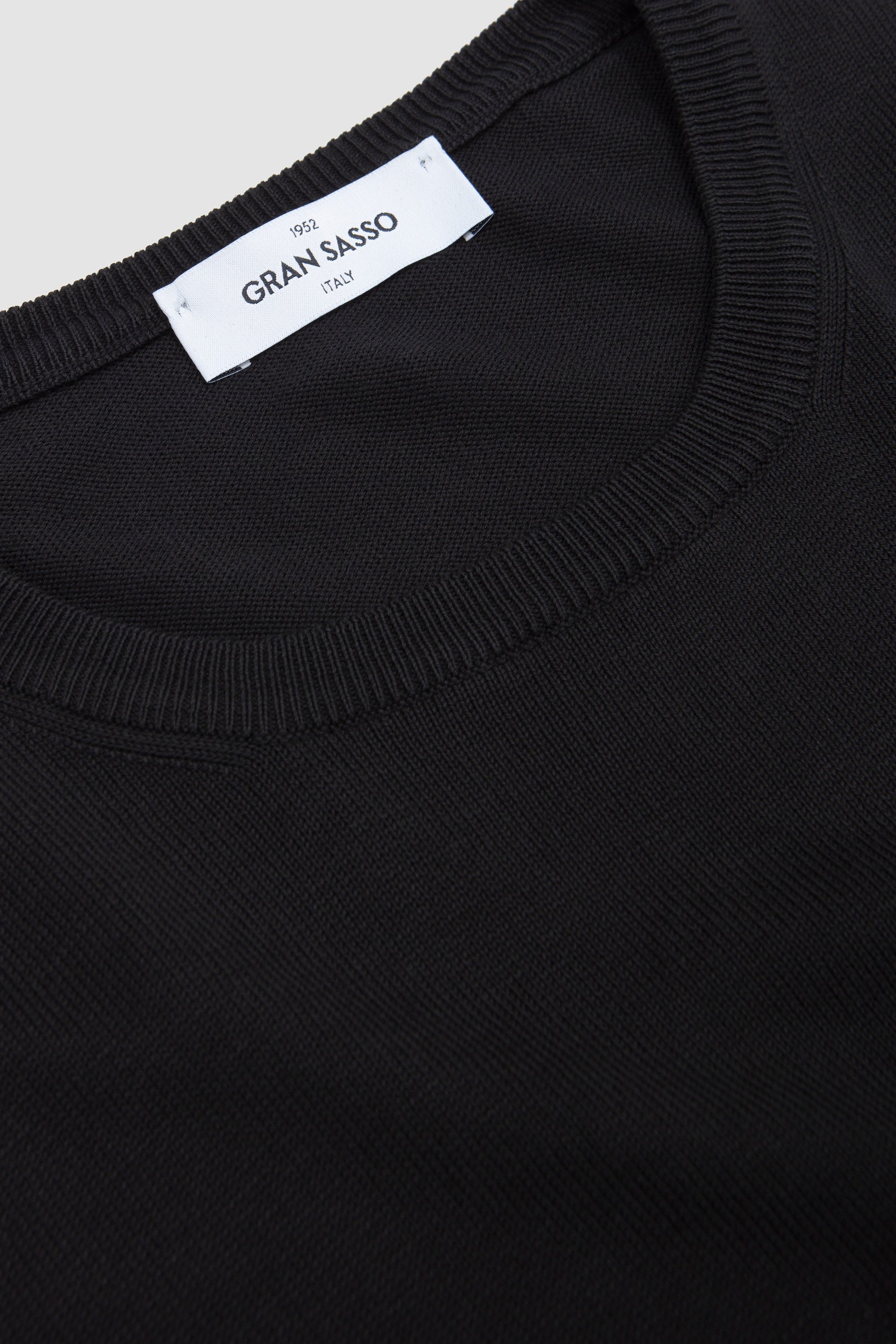 Egyption Cotton Crew Neck Sweater Black_2