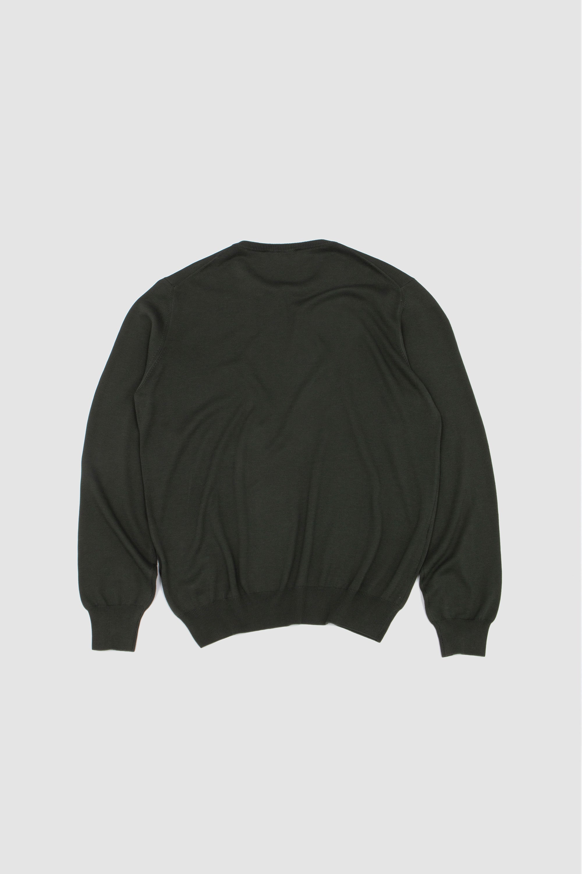 Egyption Cotton Crew Neck Sweater Green_4