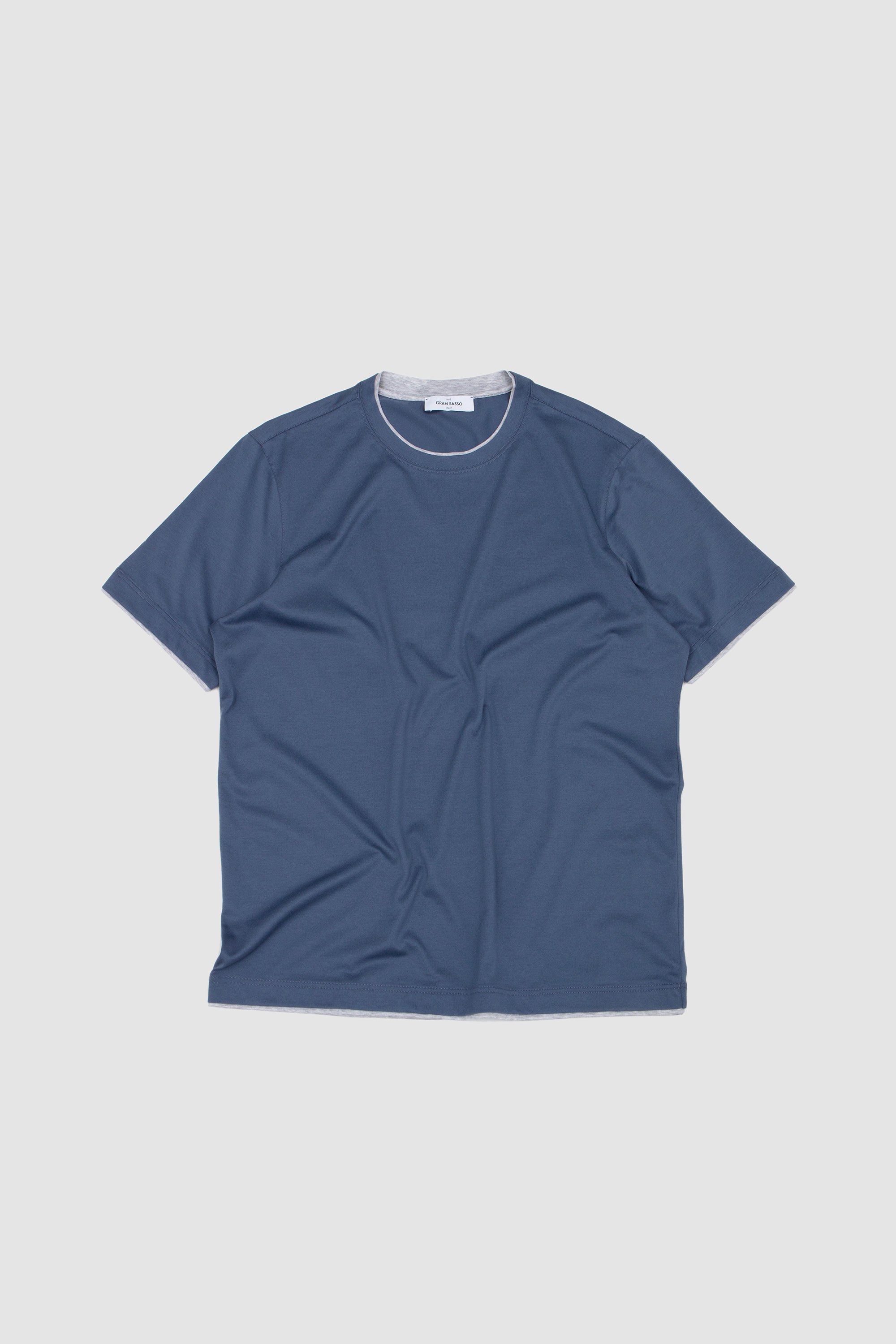 Double Crew T-Shirt Blue/ Grey_1