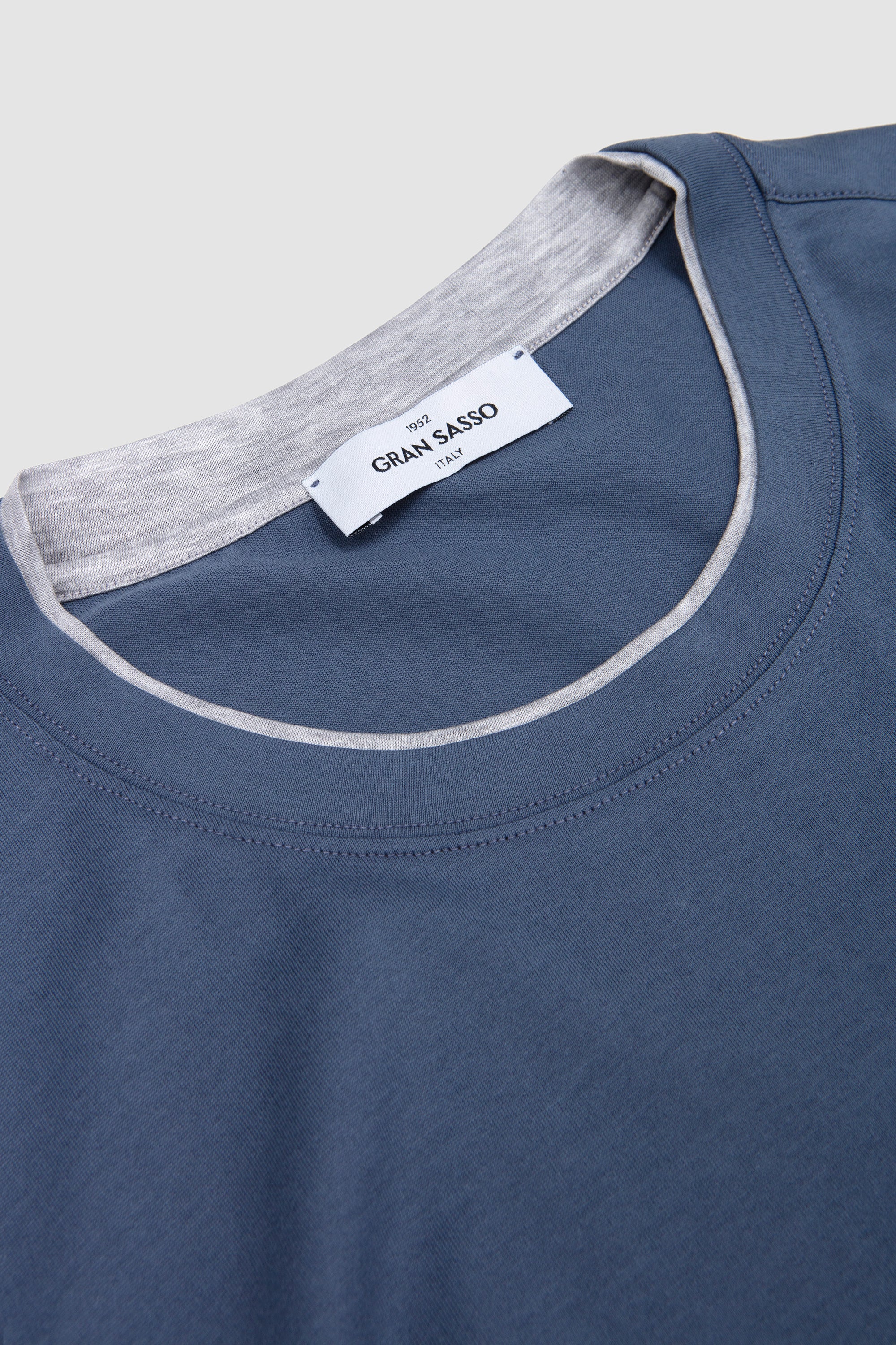 Double Crew T-Shirt Blue/ Grey_2