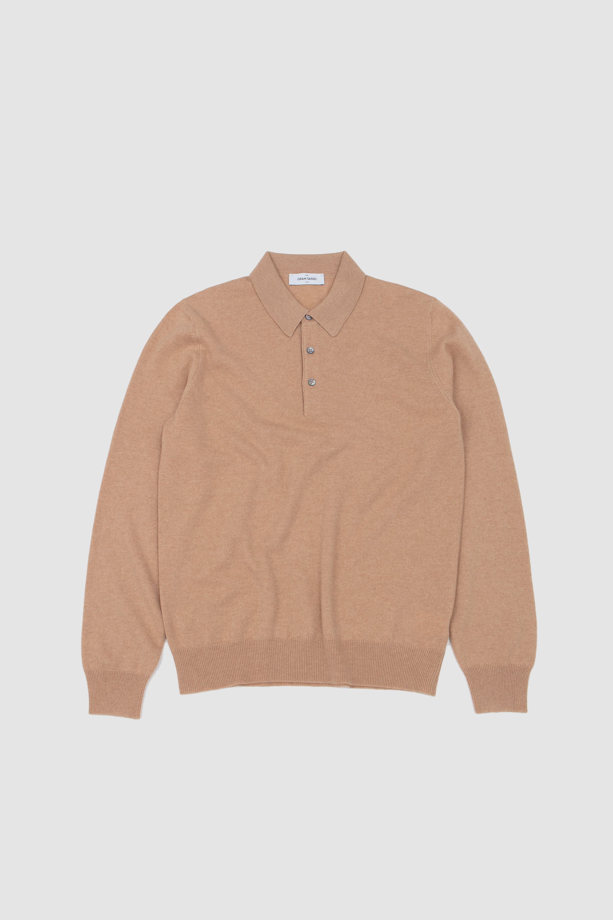 Cashmere Lana Polo Sweater Beige_1