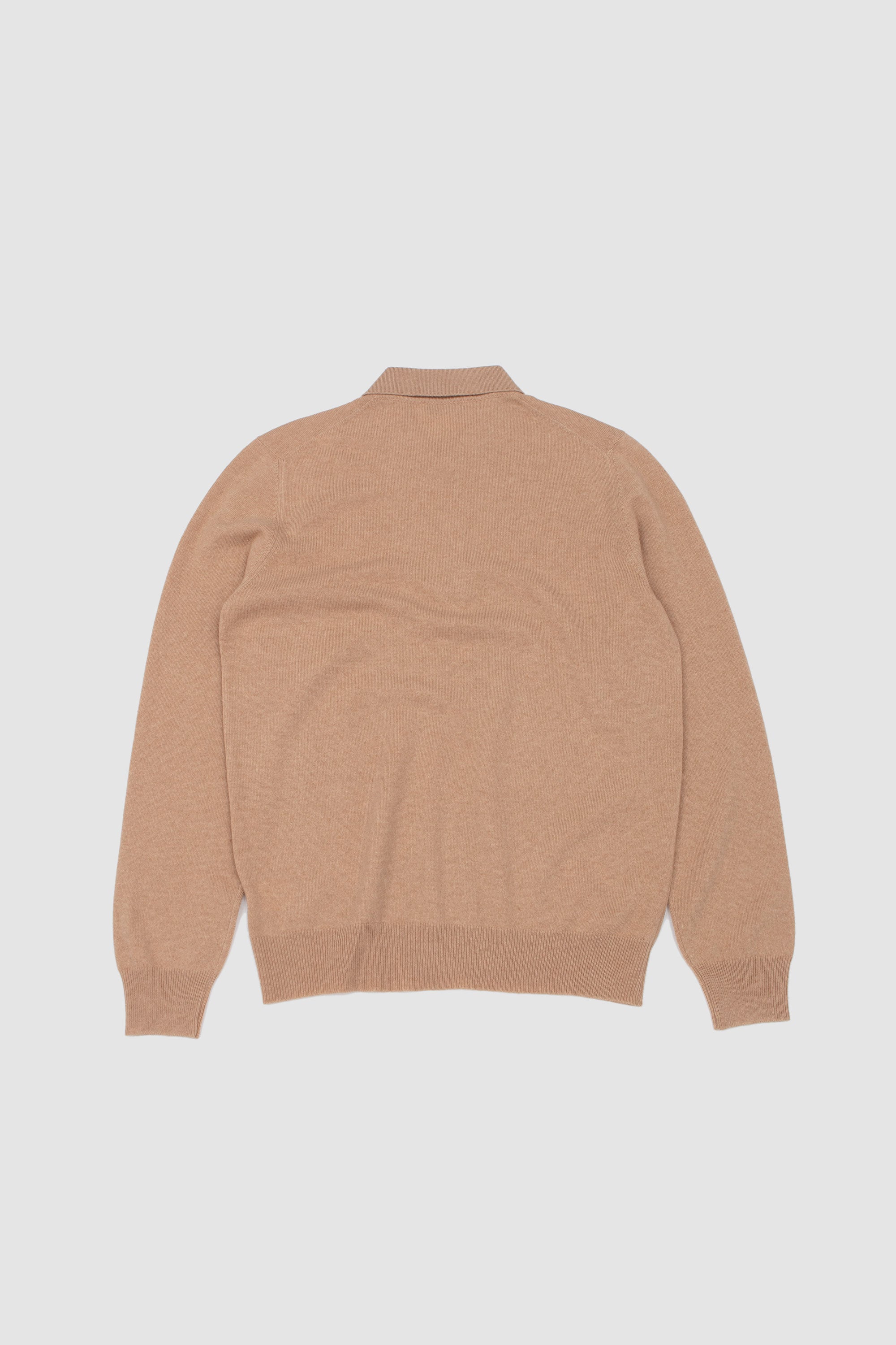 Cashmere Lana Polo Sweater Beige_4