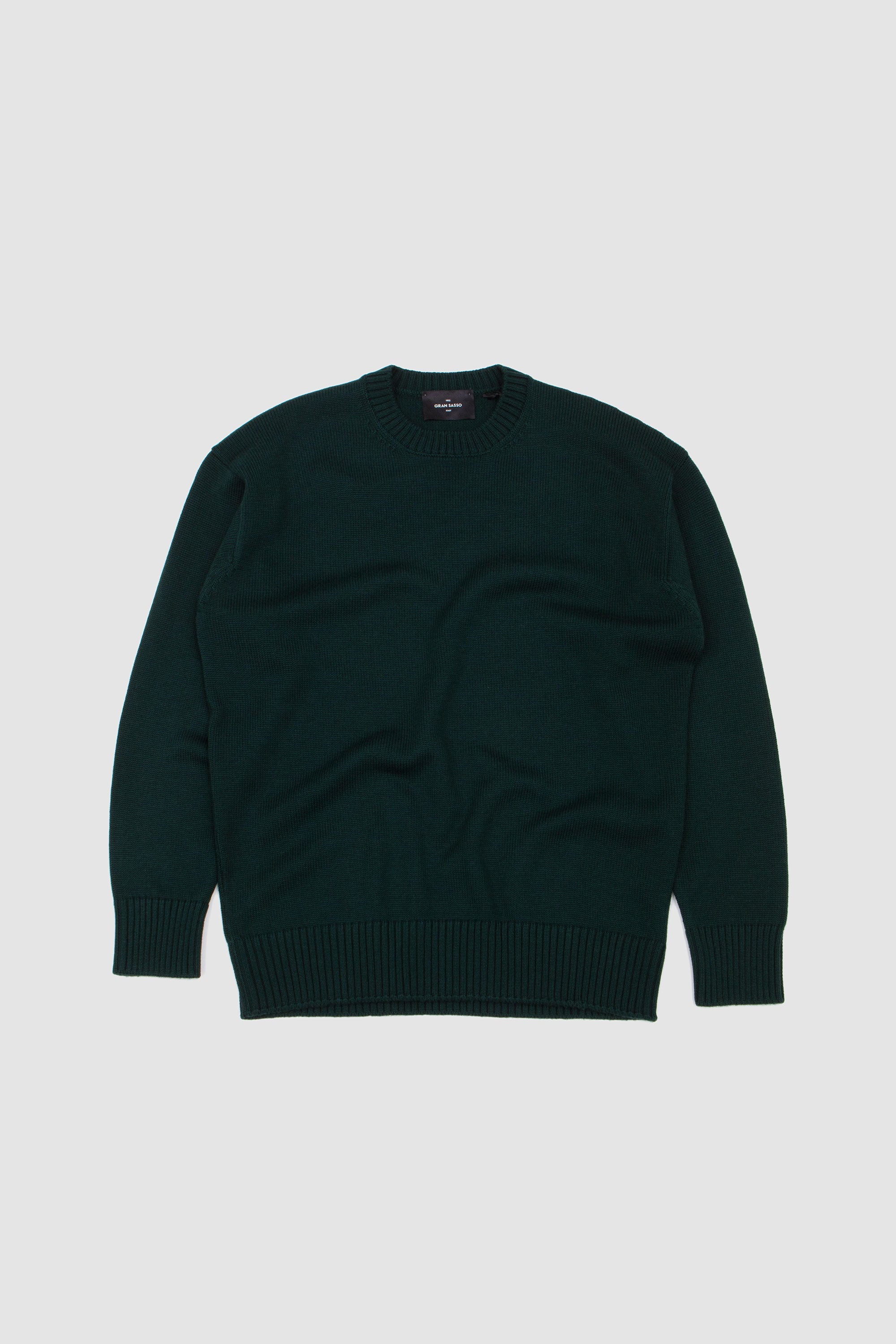 Extra Merinos Crew Neck Sweater Dark Green_1