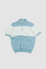 SPORTIVO STORE_Organic Cotton Wide Striped Polo Shirt White/Blue