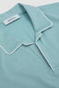 SPORTIVO STORE_Piped Collar Polo Shirt Soft Blue/ White_3
