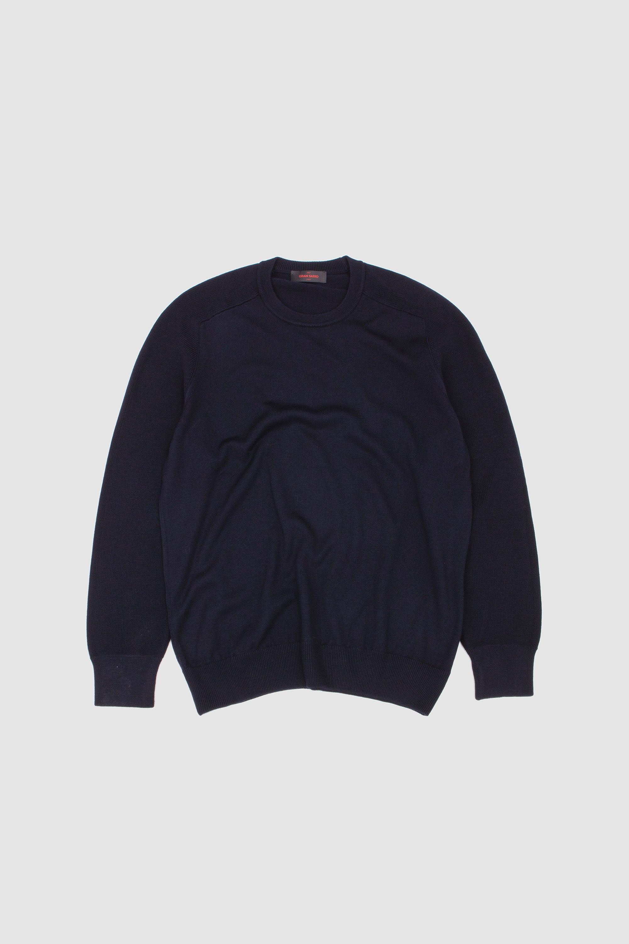 Rain Wool Crew Neck Sweater Navy