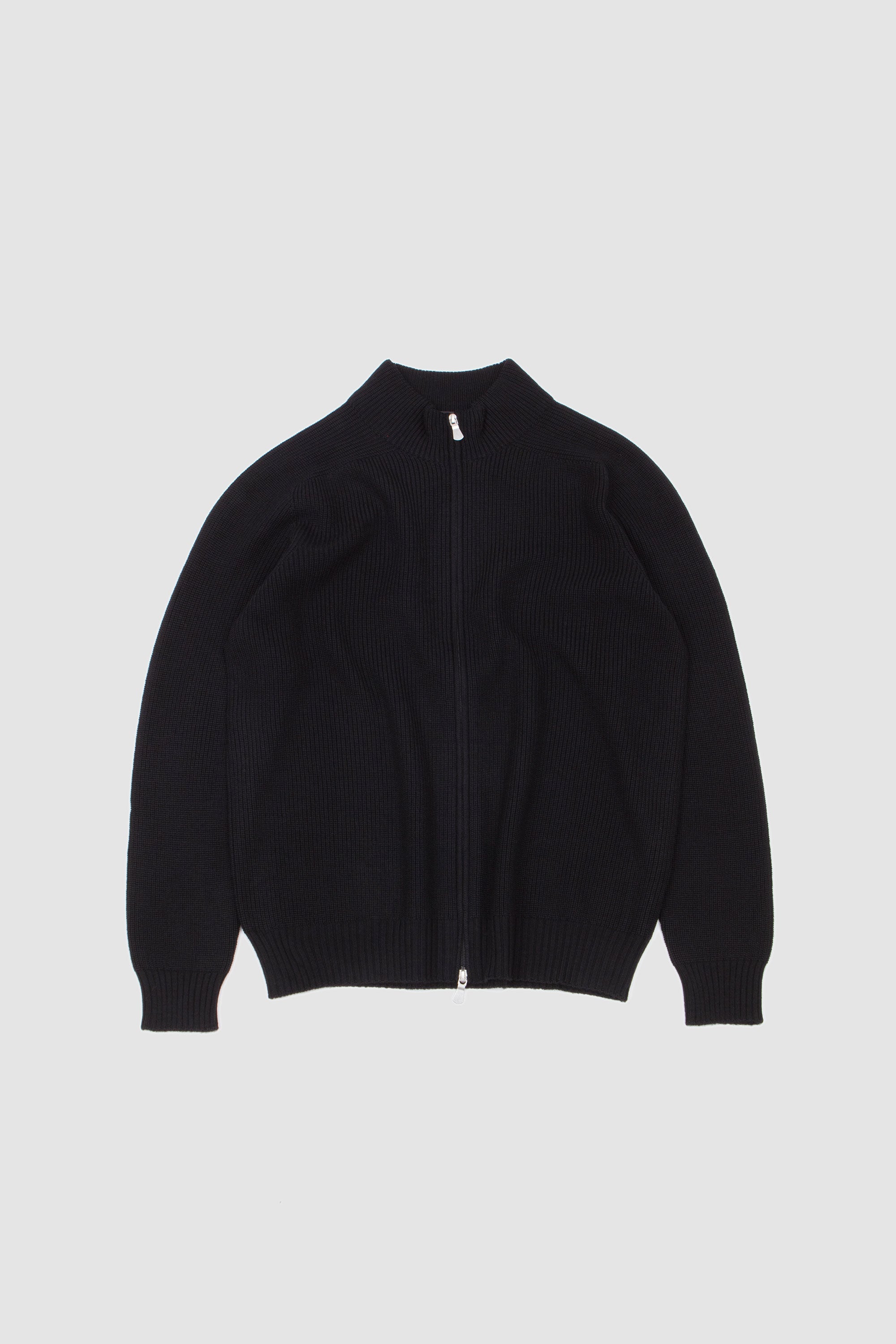 Rain Wool Zip Up Jacket Black