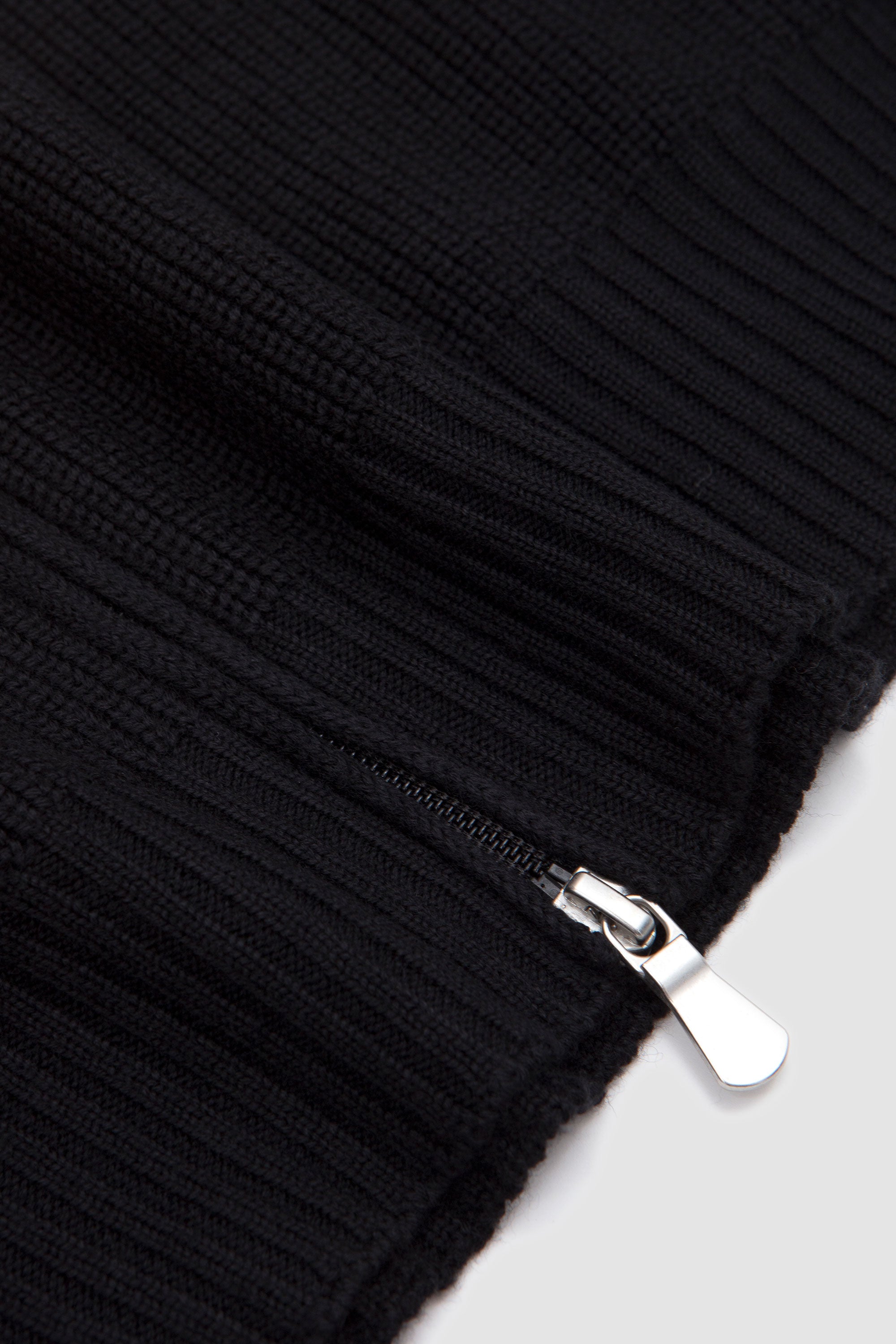 Rain Wool Zip Up Jacket Black