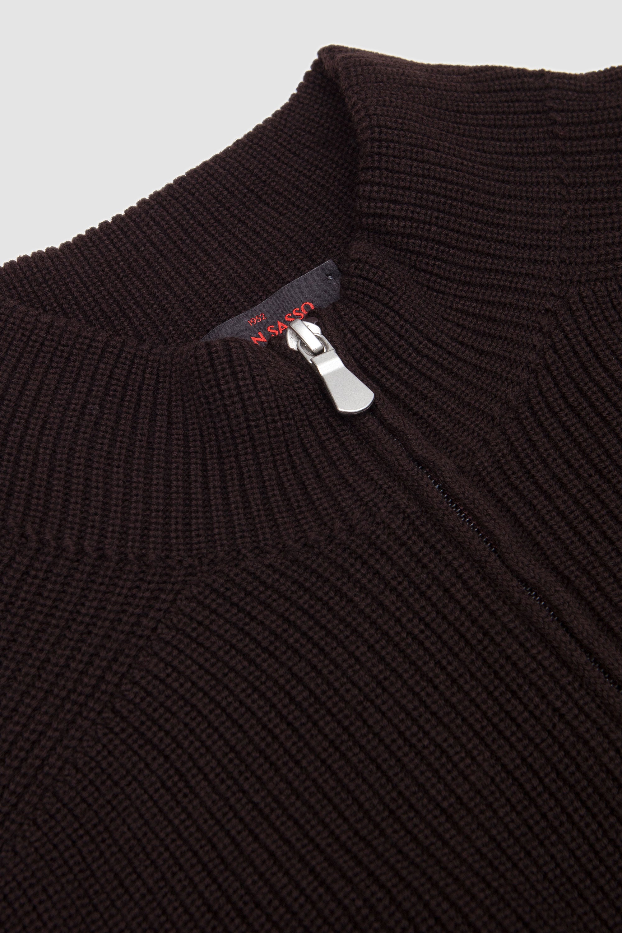 Rain Wool Zip Up Jacket Dark Brown