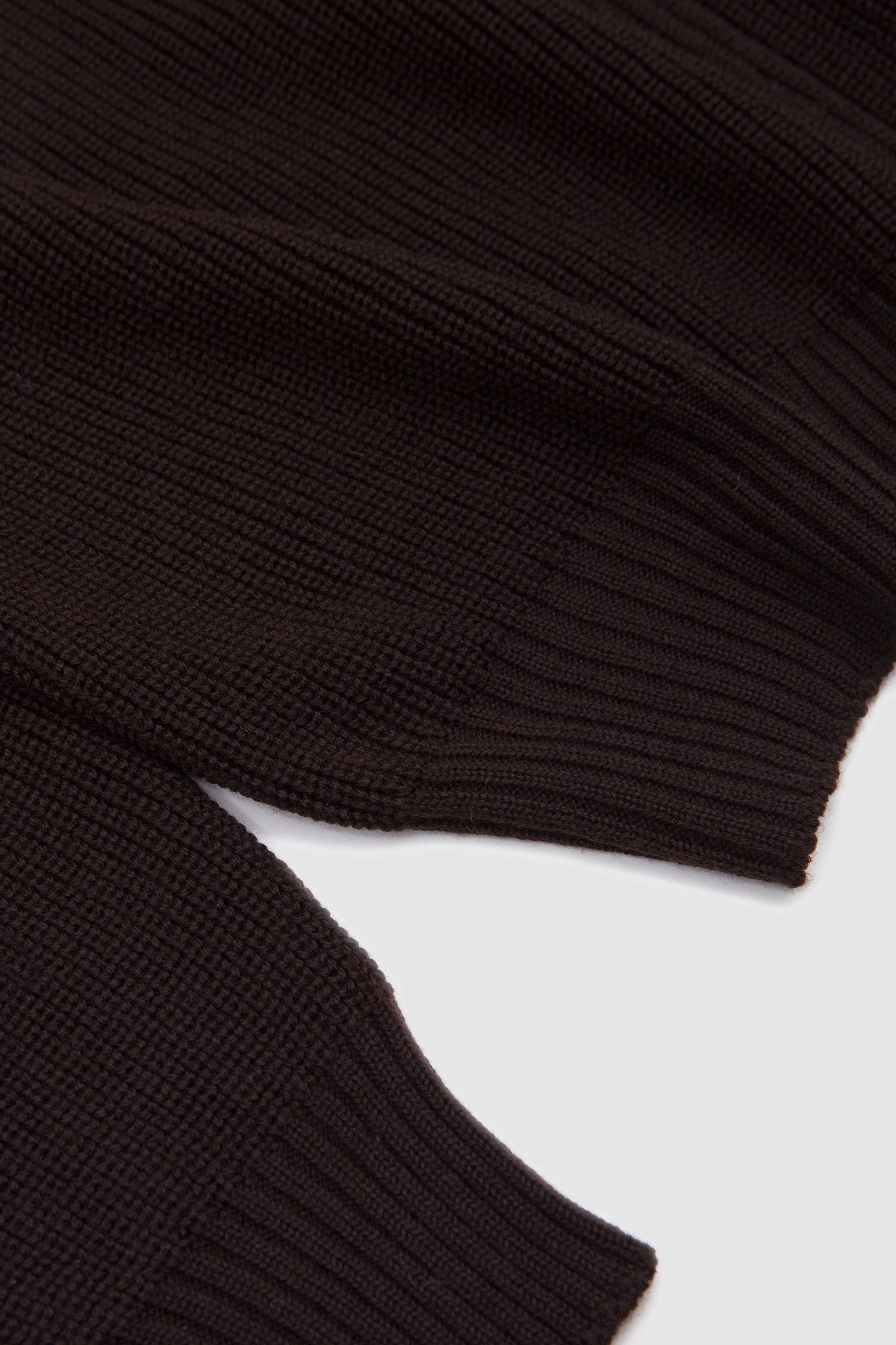 Rain Wool Zip Up Jacket Dark Brown