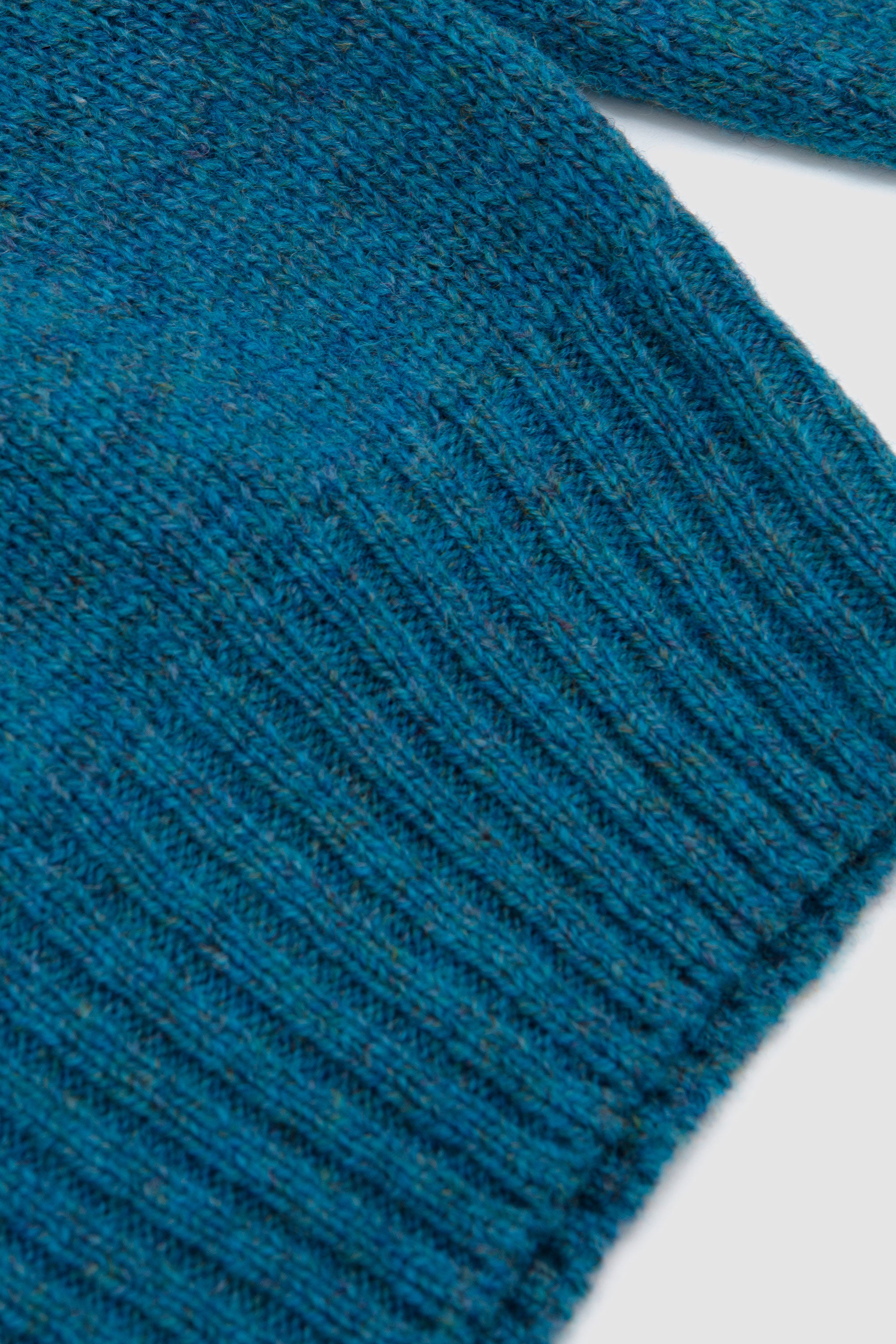 Shetland Crew Neck Sweater Blue Melange