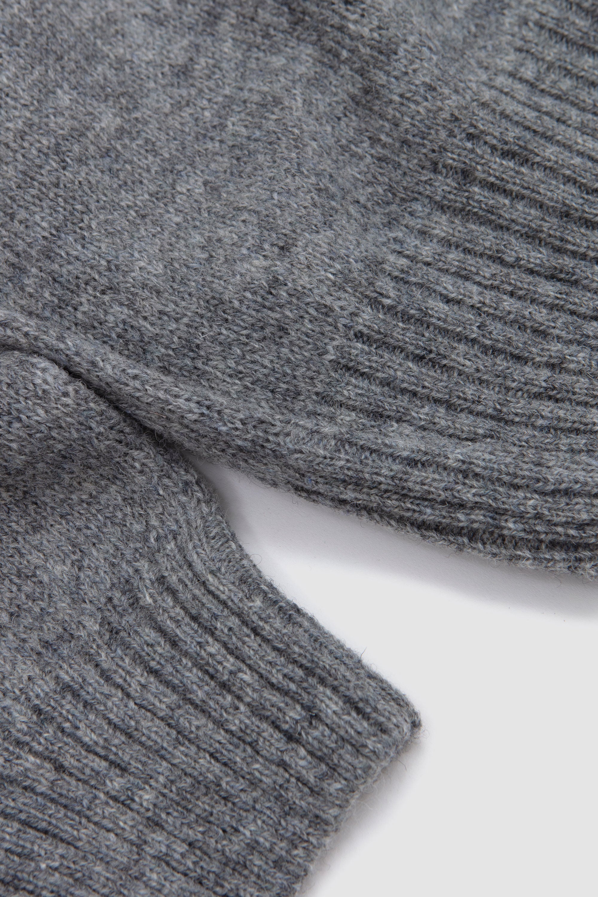 Shetland Crew Neck Sweater Light Grey Melange