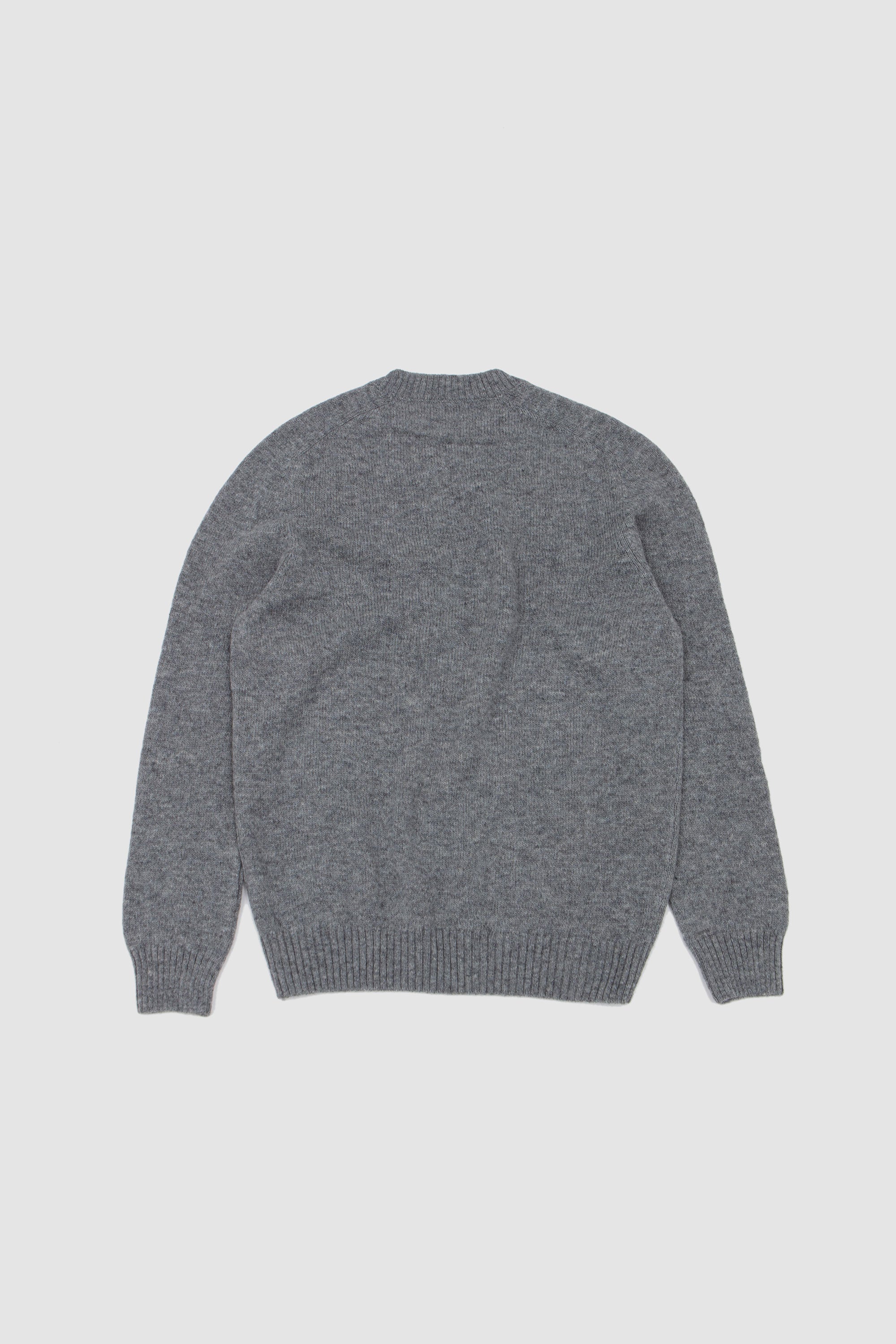 Shetland Crew Neck Sweater Light Grey Melange_4