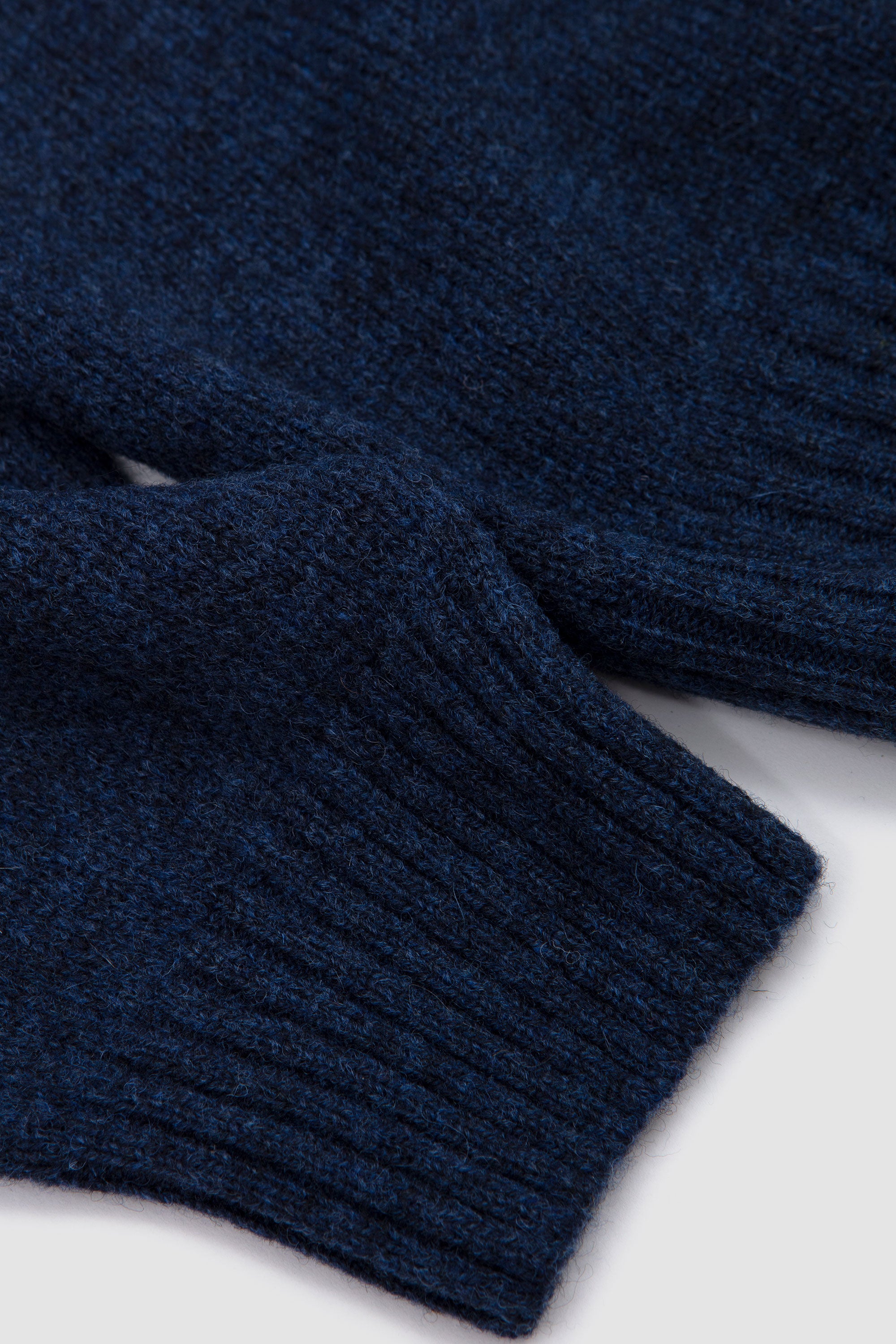 Shetland Crew Neck Sweater Navy Melange