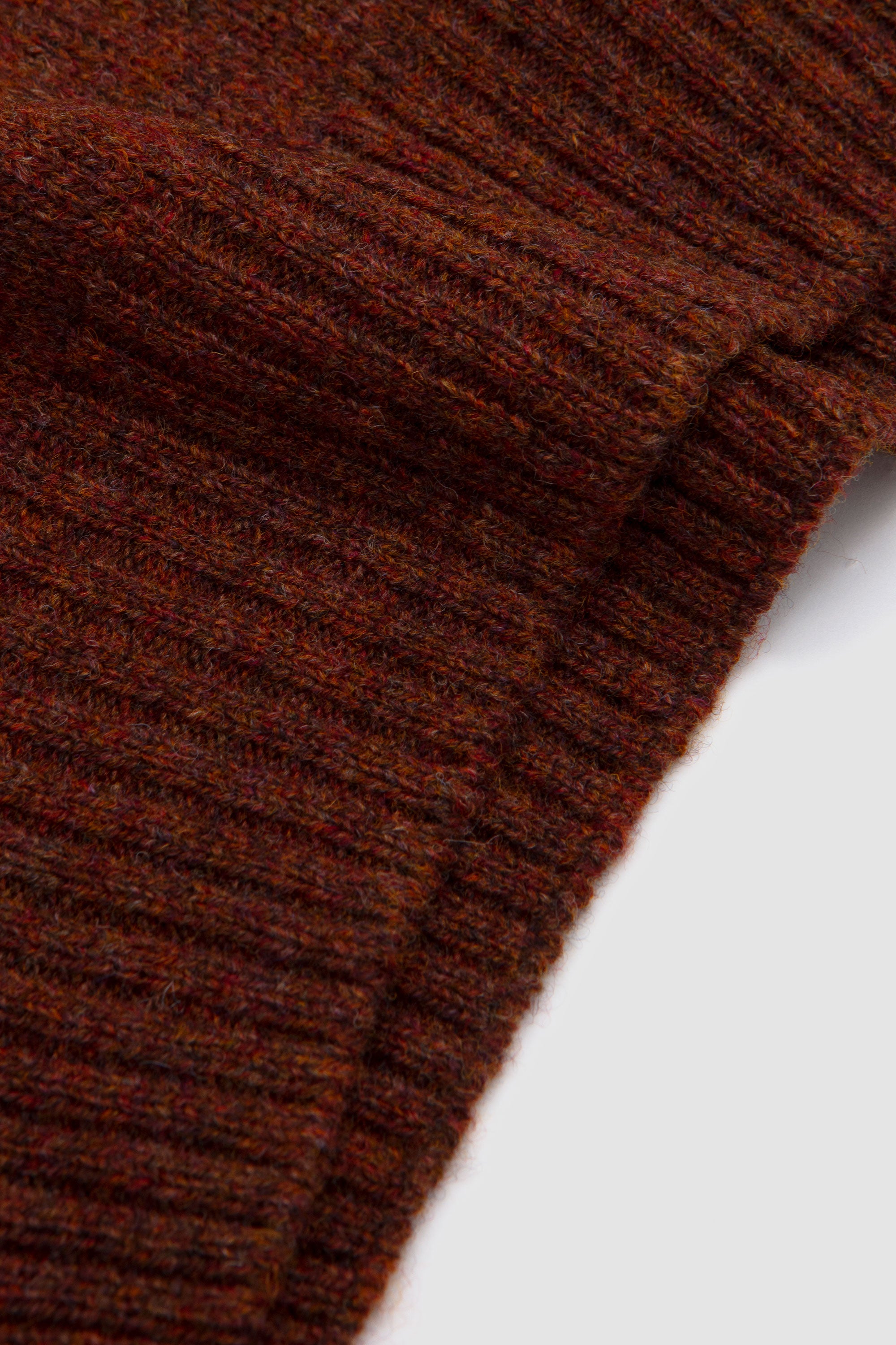 Shetland Crew Neck Sweater Ochre Melange