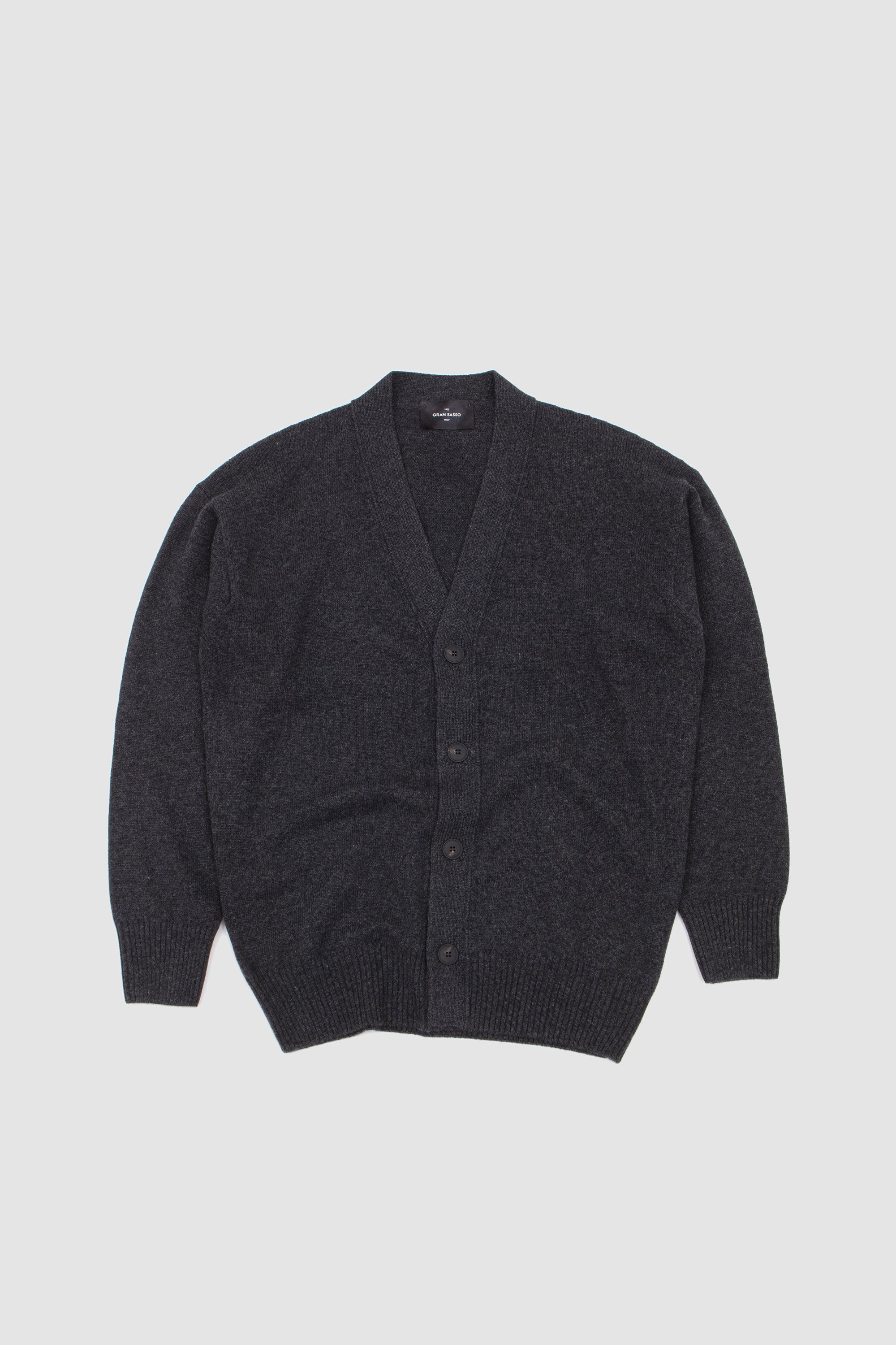 Super Geelong V Cardigan Brown Anthracite Melange