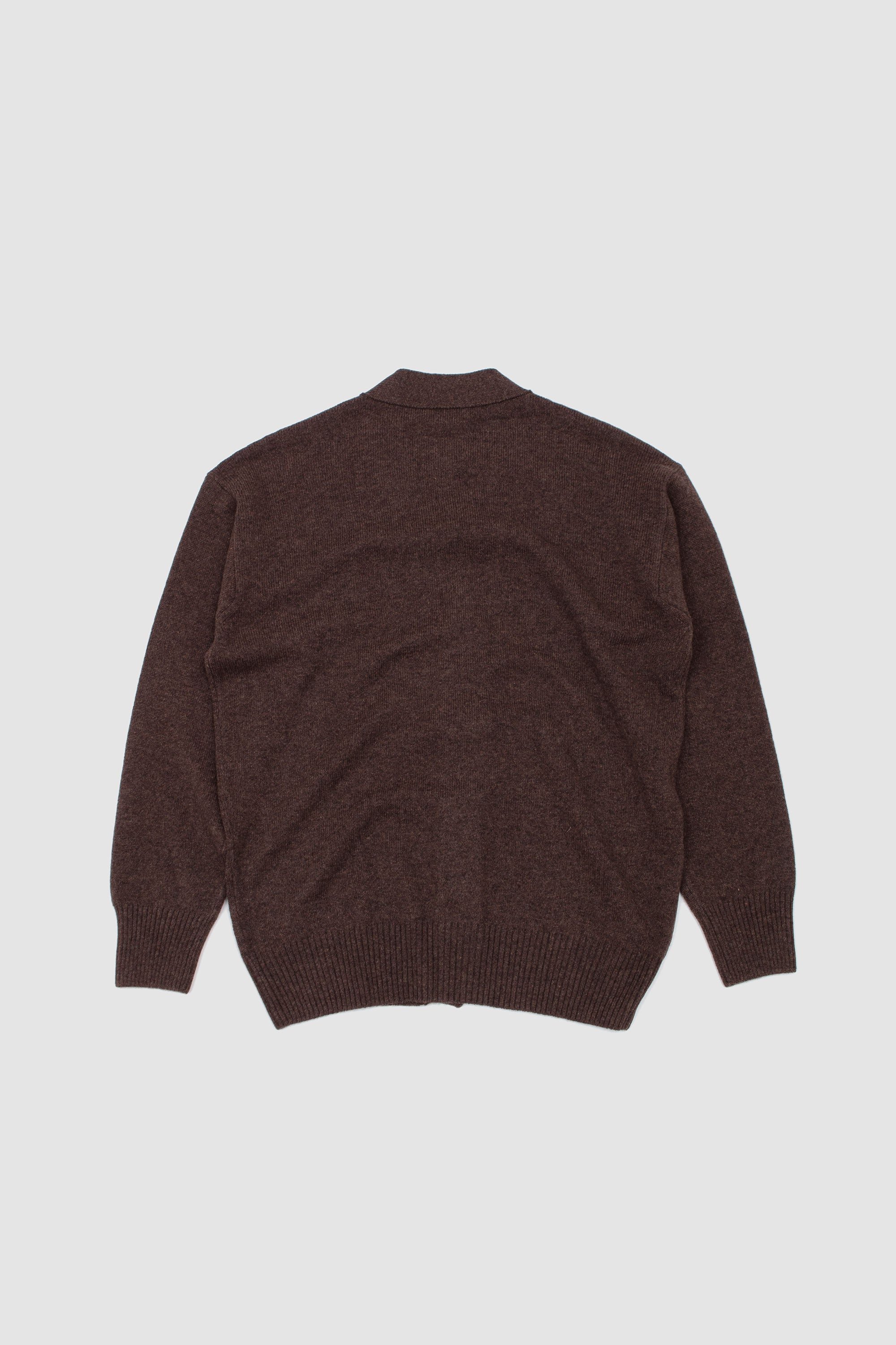 Super Geelong V Cardigan Brown Melange_4