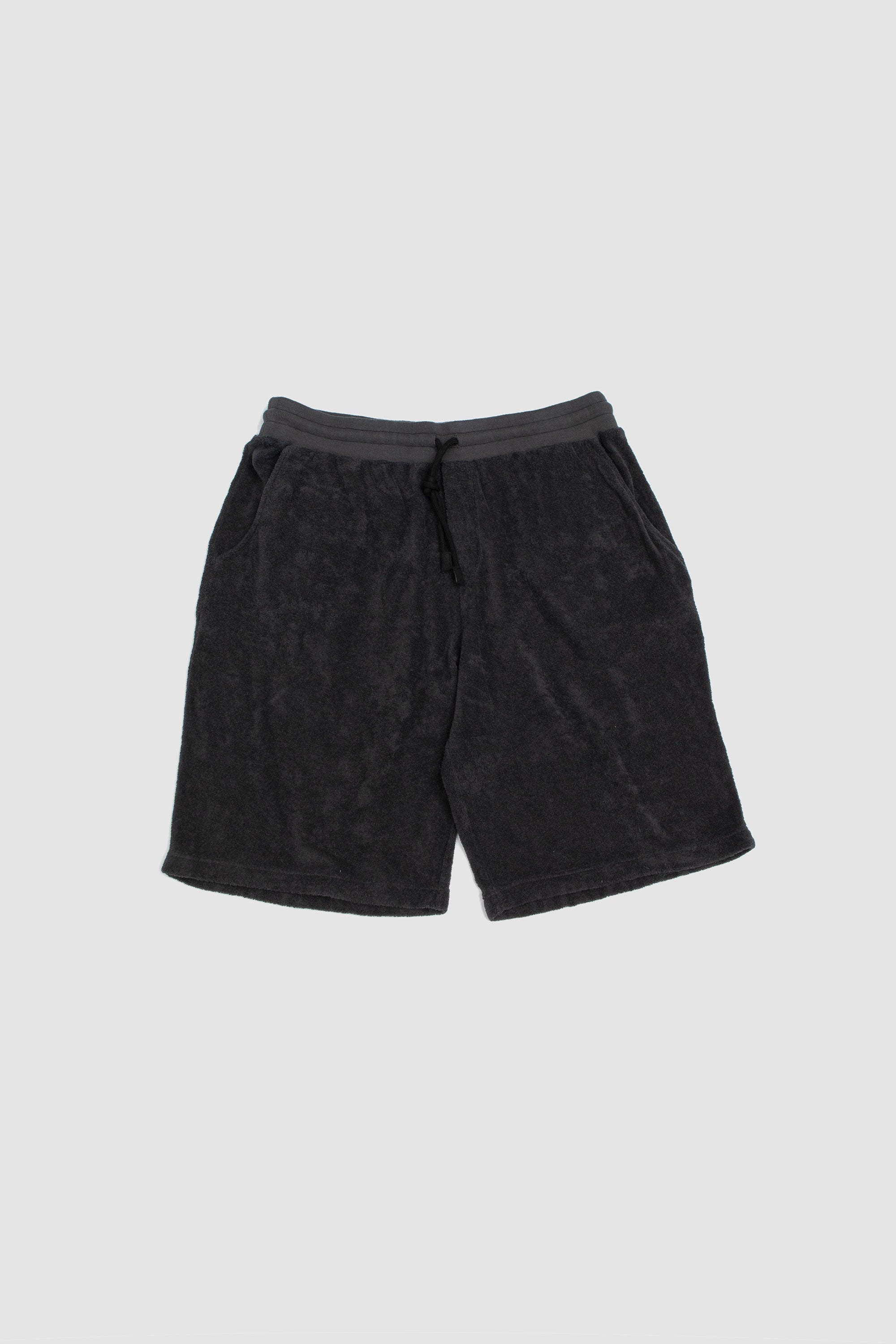 Towel Fleece Half-Zip Polo & Shorts Charcoal