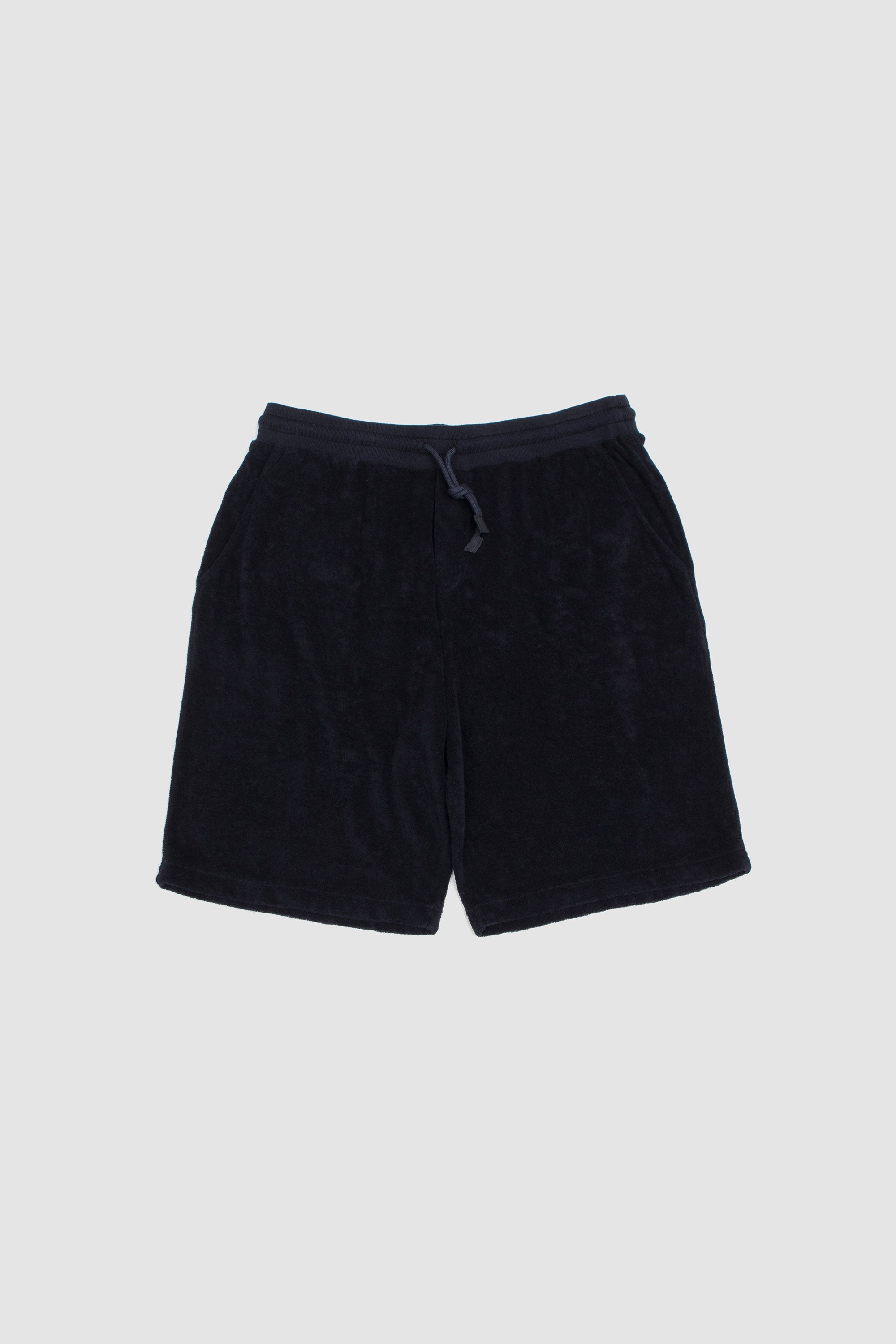 Towel Fleece Half-Zip Polo & Shorts Navy