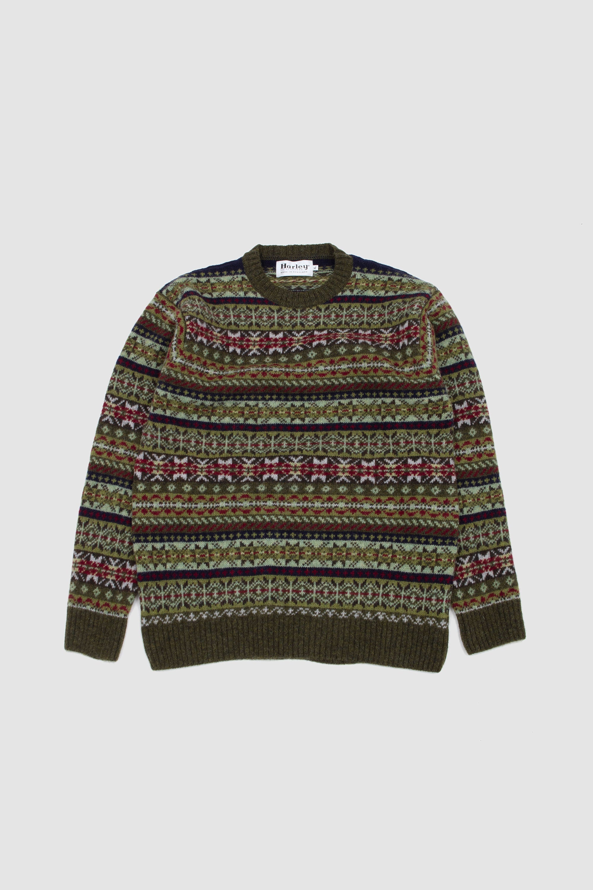 All Over Fair Isle Crew Sweater Scots Pine 25_1