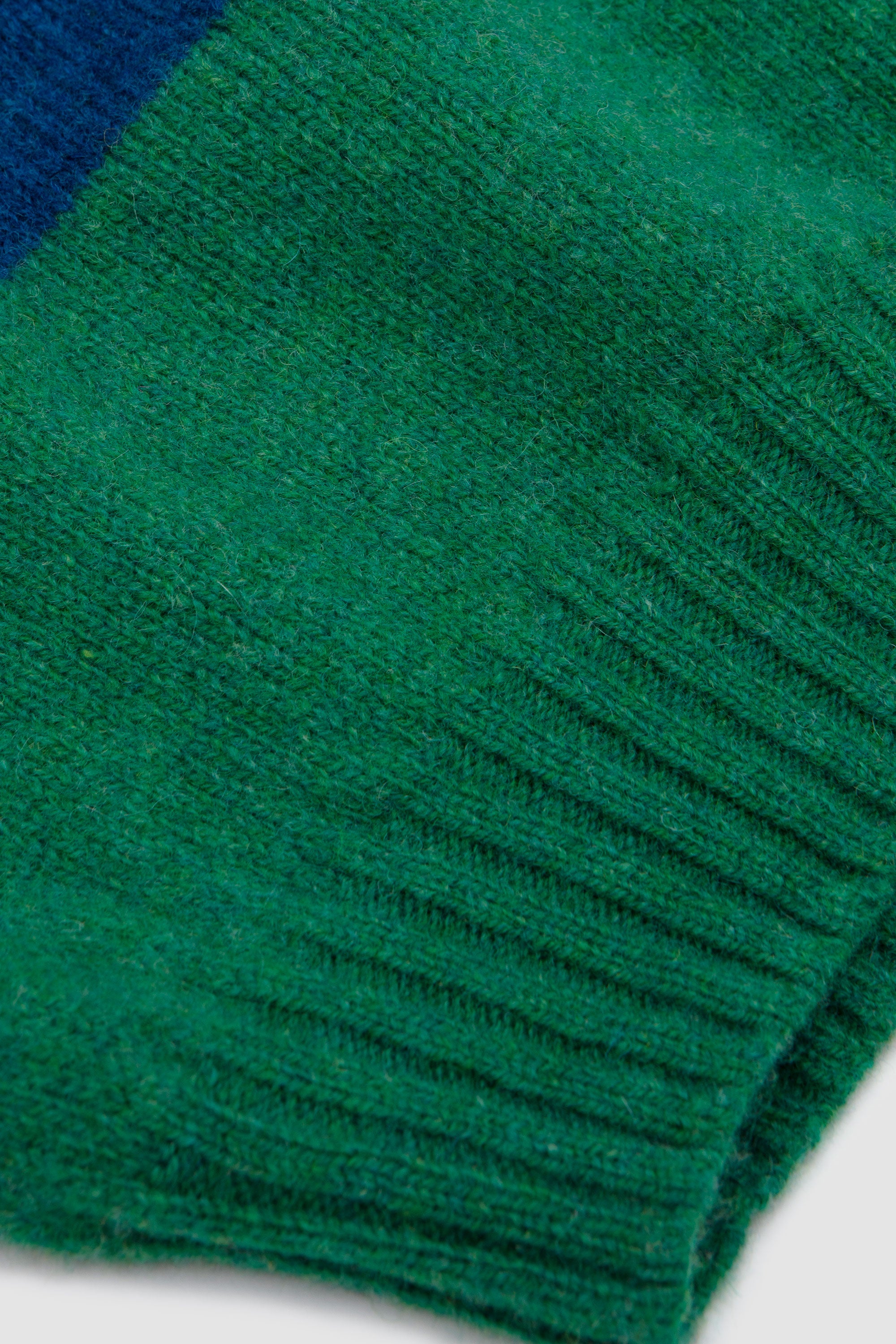 Block Stripe Crew Neck Sweater Evergreen/ Neptune