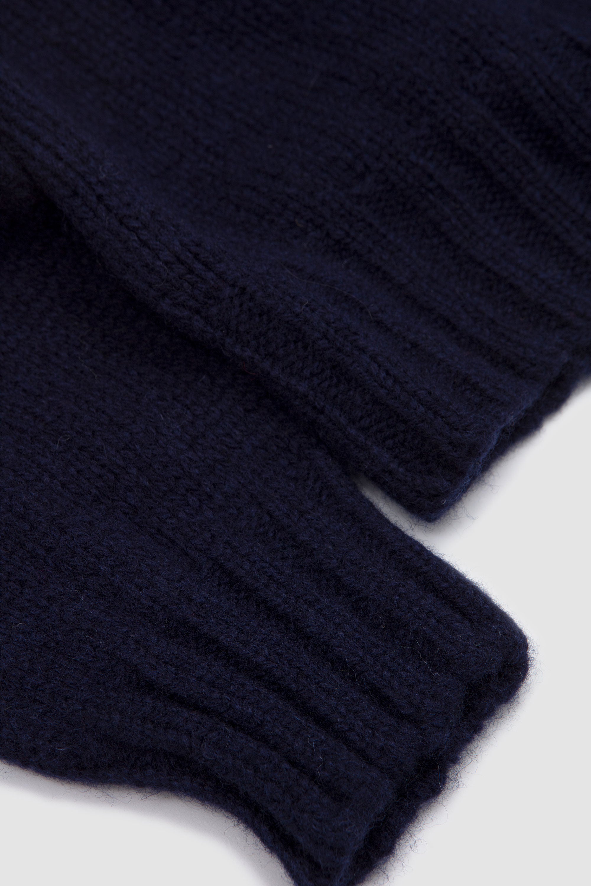 Chunky Yoke Crew Neck Sweater Navy/ Snow White_3