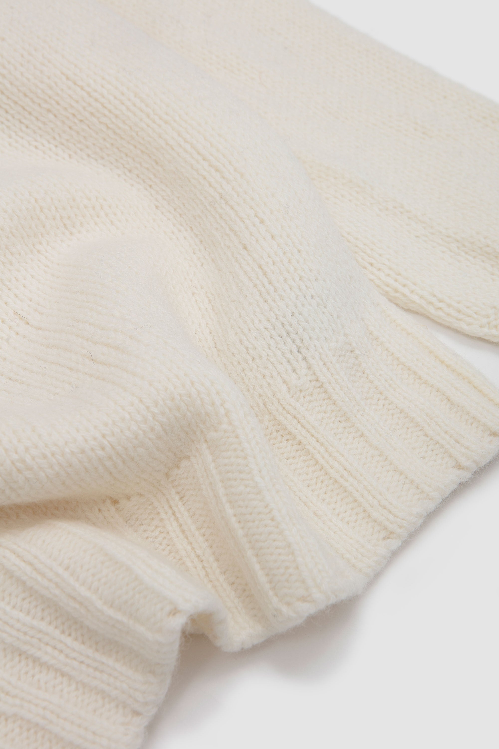 Chunky Yoke Crew Neck Sweater Snow White/ Navy_3