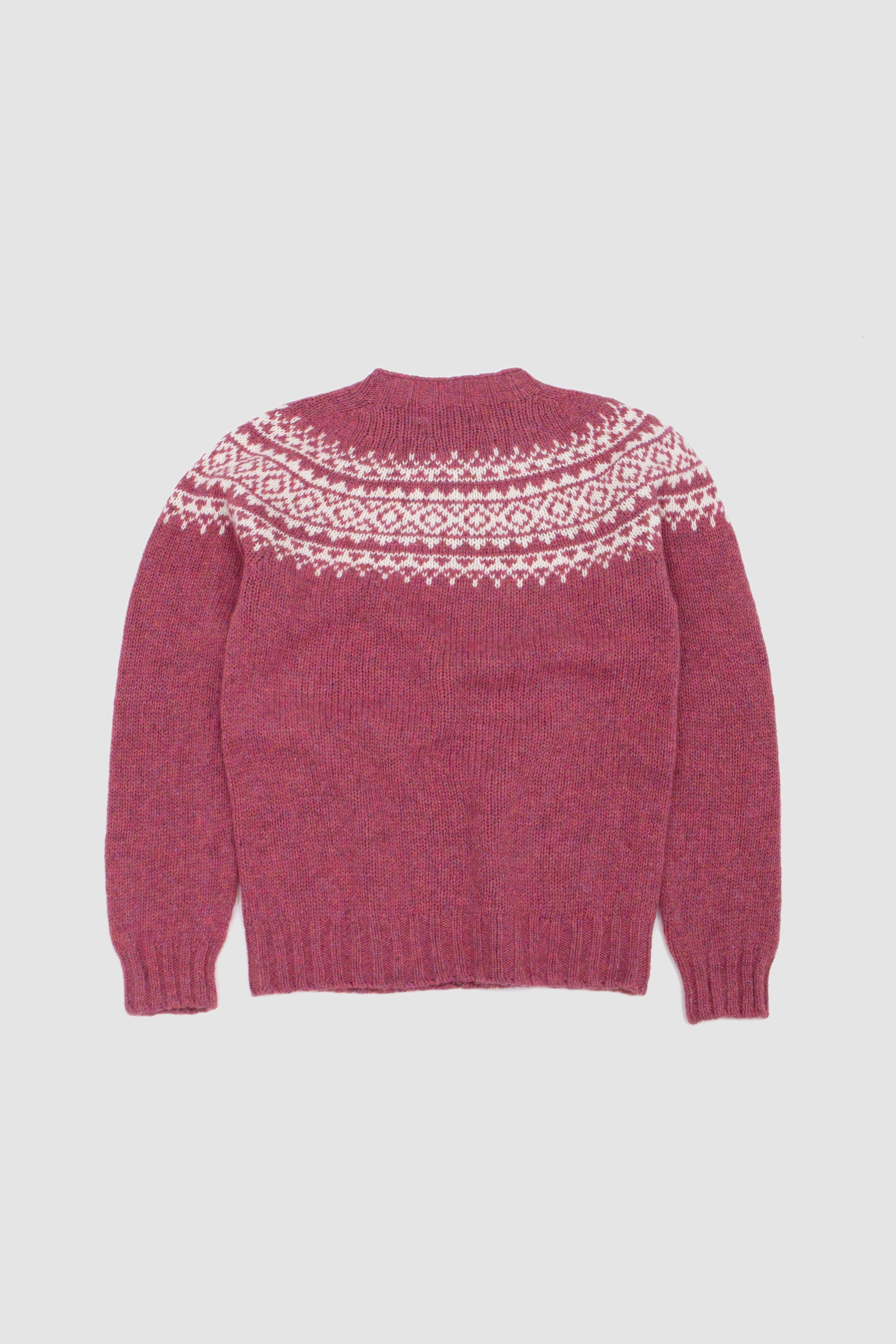 Chunky Yoke Crew Neck Sweater Zinnia/ Snow White_4