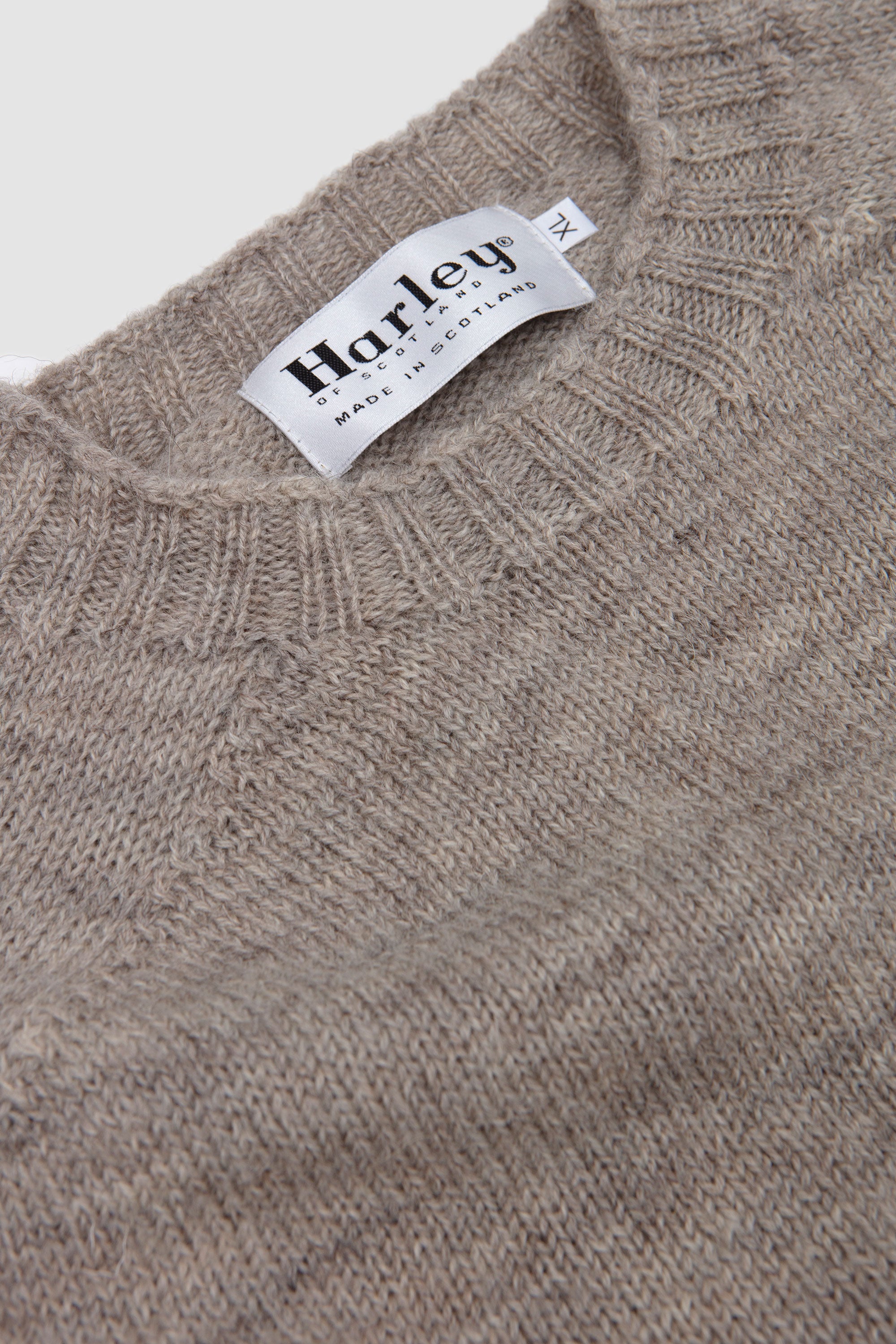 Saddle Shoulder Crew Neck Sweater Silver